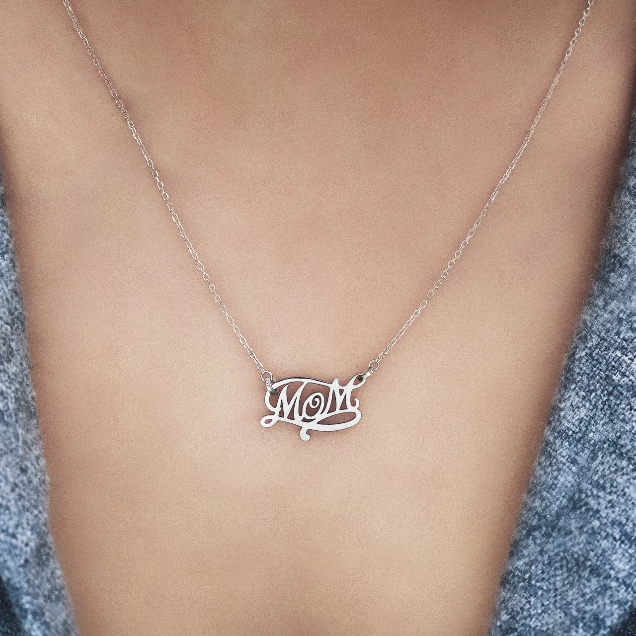 Dainty Simple Letter Pendant Necklace