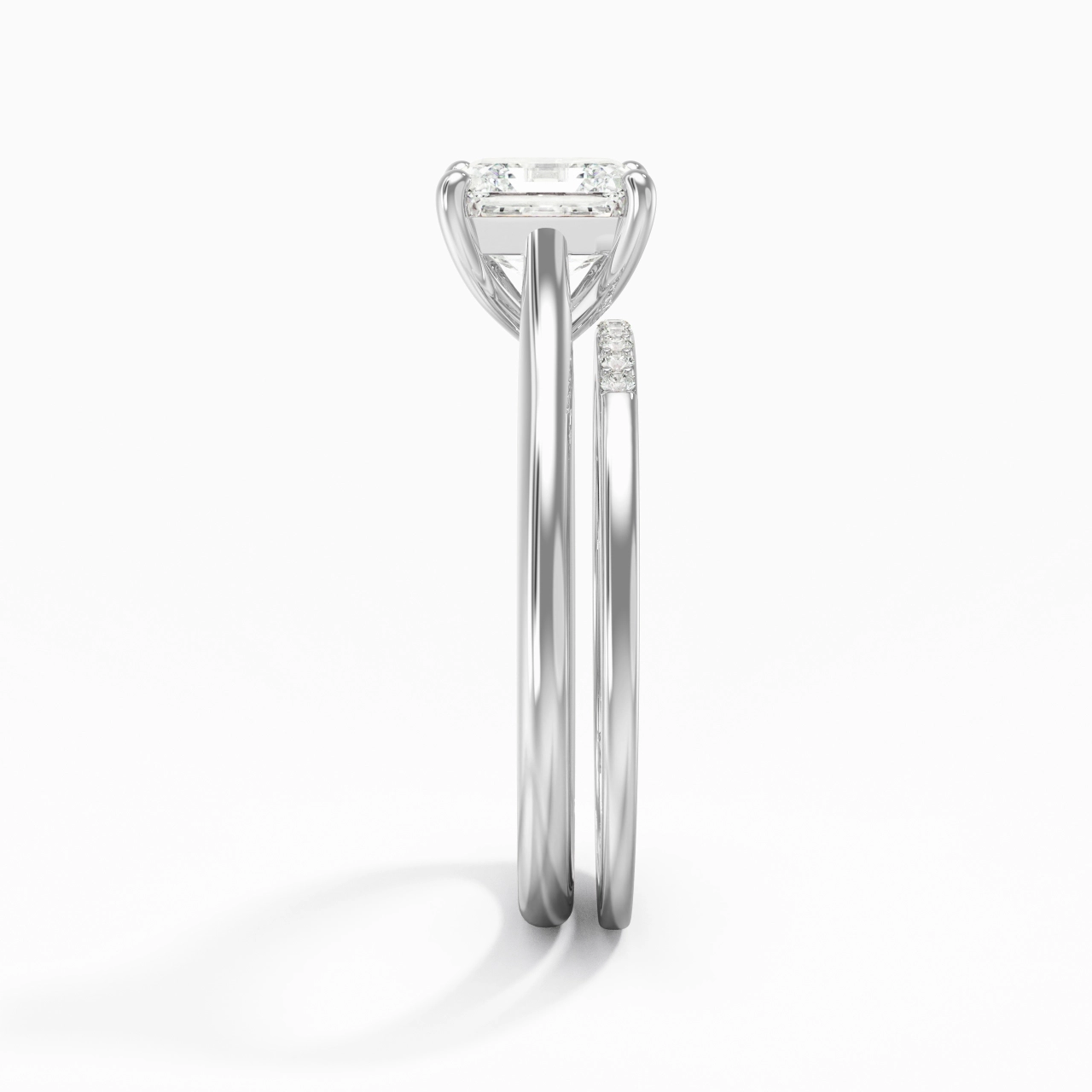 Moissanite Wedding Ring Set