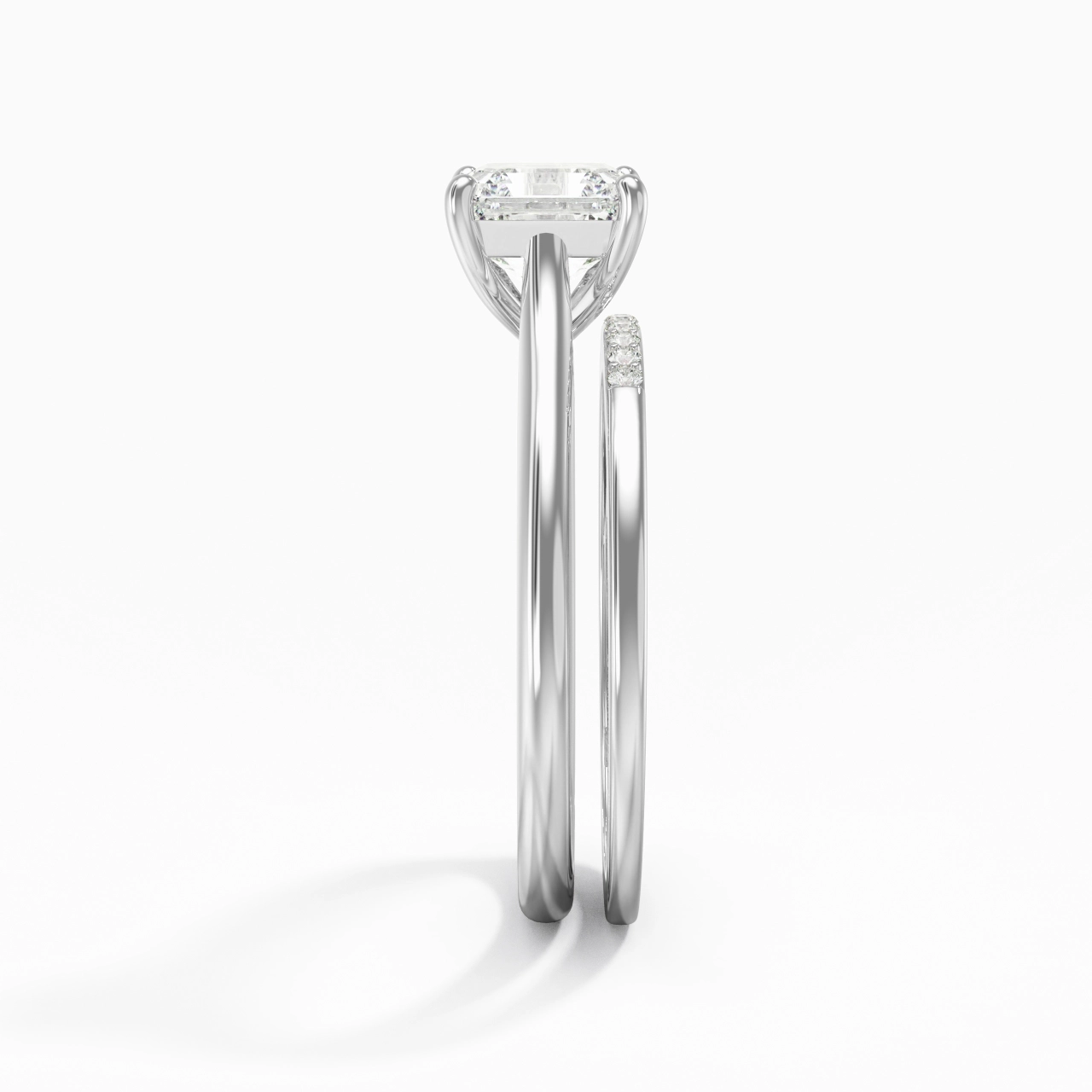 Moissanite Wedding Ring Set