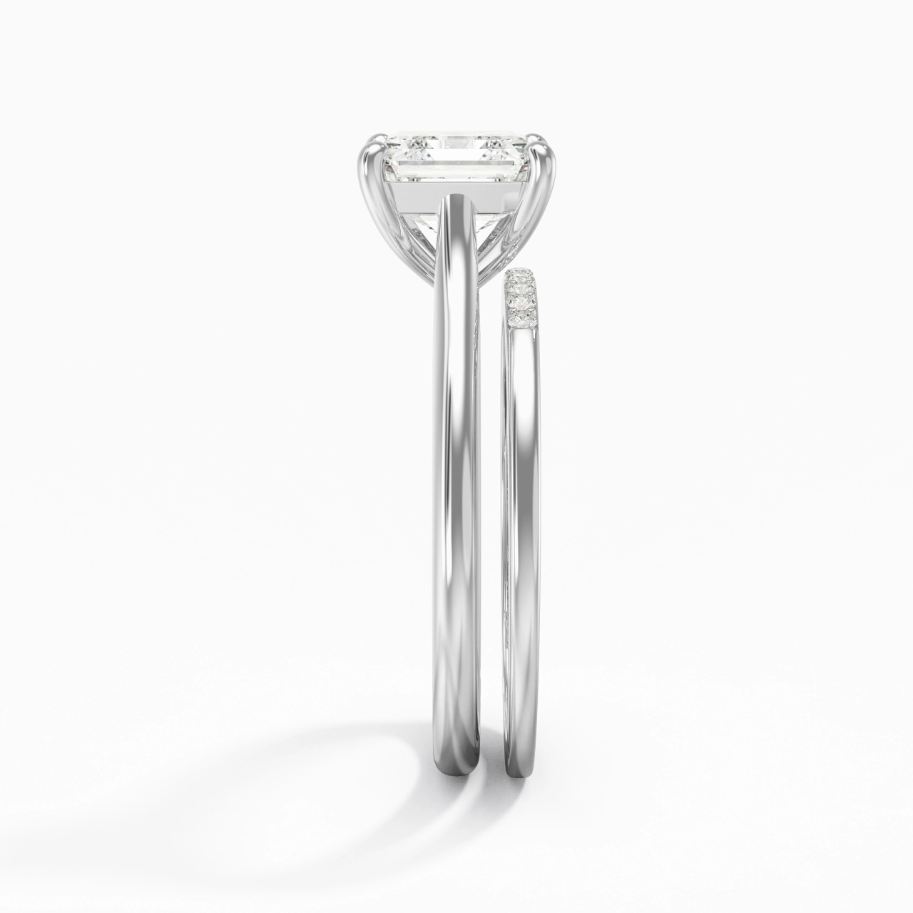 Moissanite Wedding Ring Set