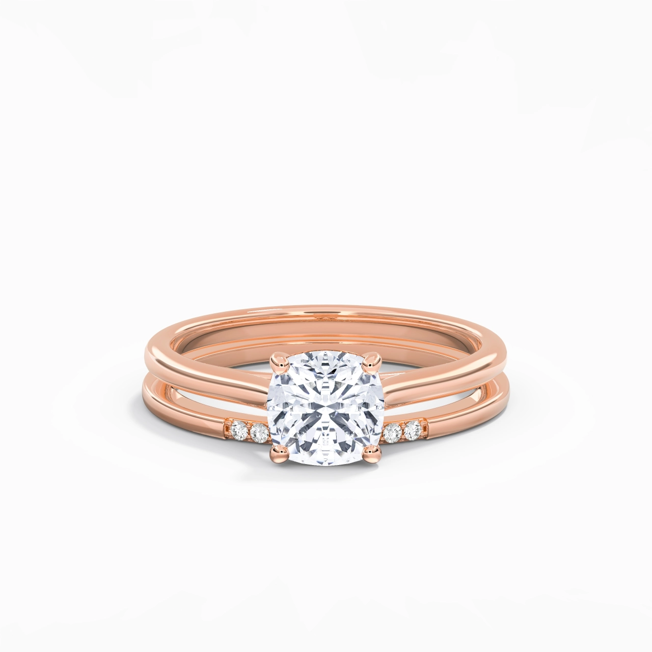 Moissanite Wedding Ring Set
