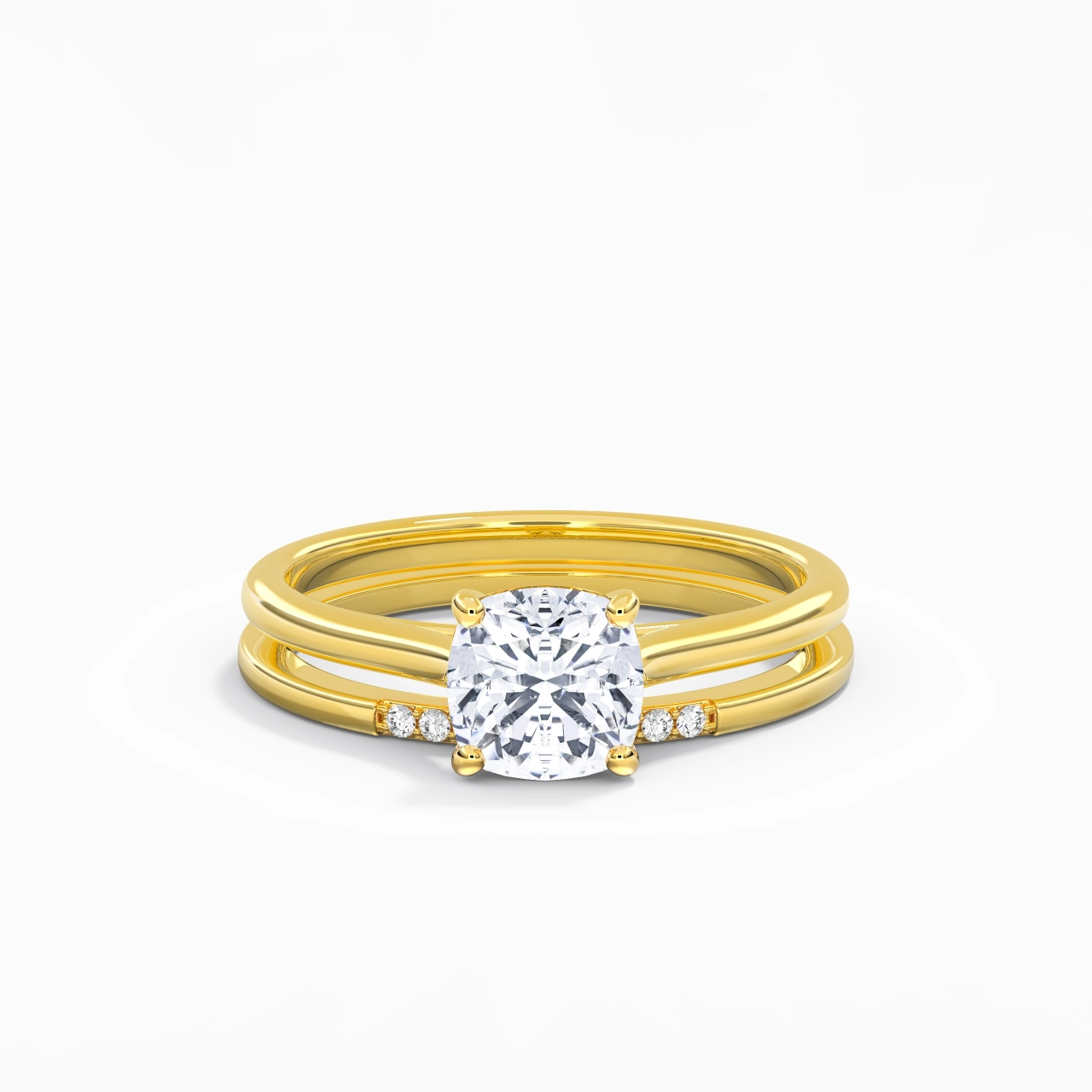 Moissanite Wedding Ring Set
