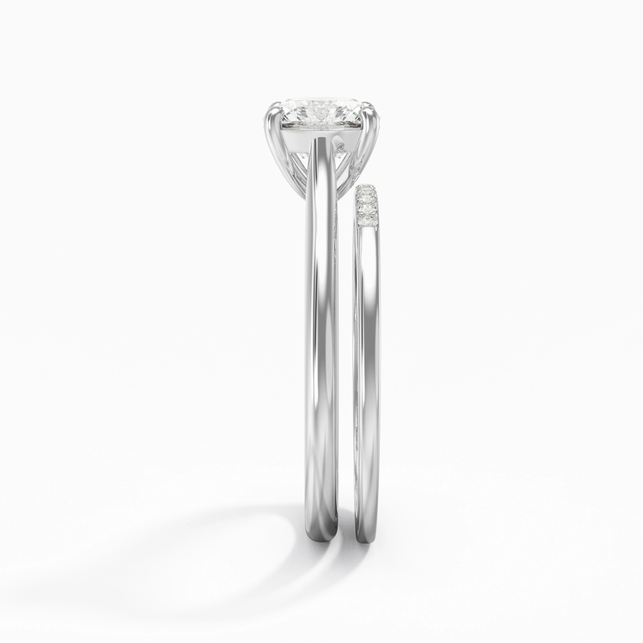 Moissanite Wedding Ring Set