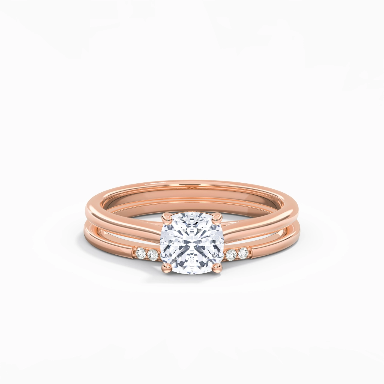 Moissanite Wedding Ring Set