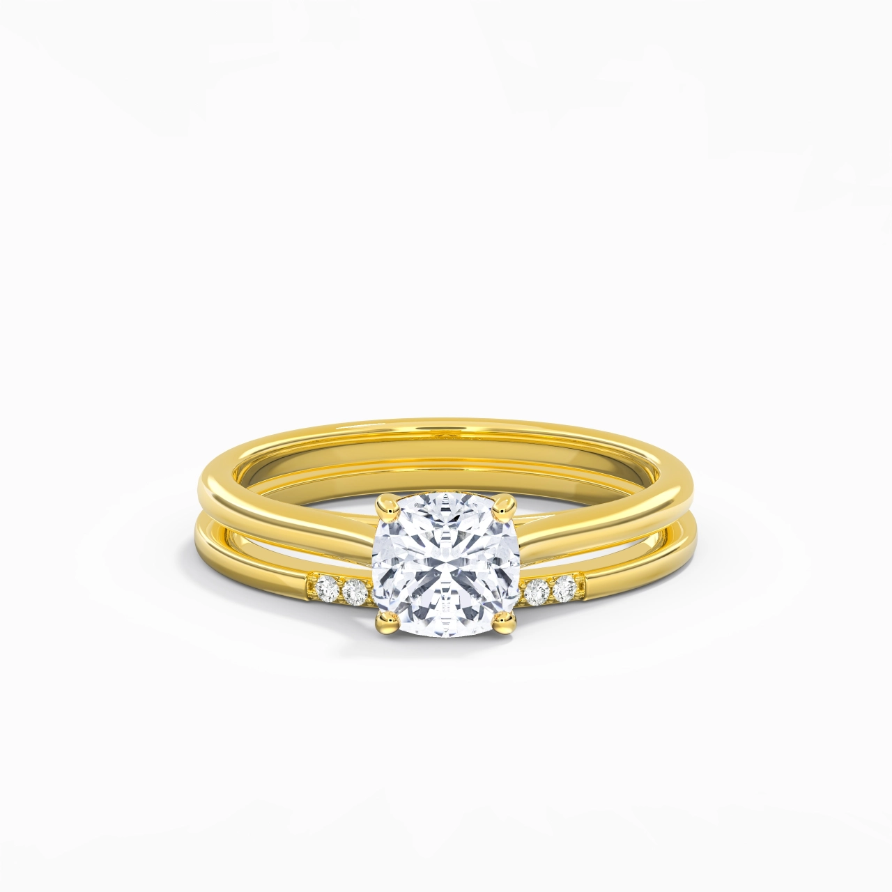 Moissanite Wedding Ring Set