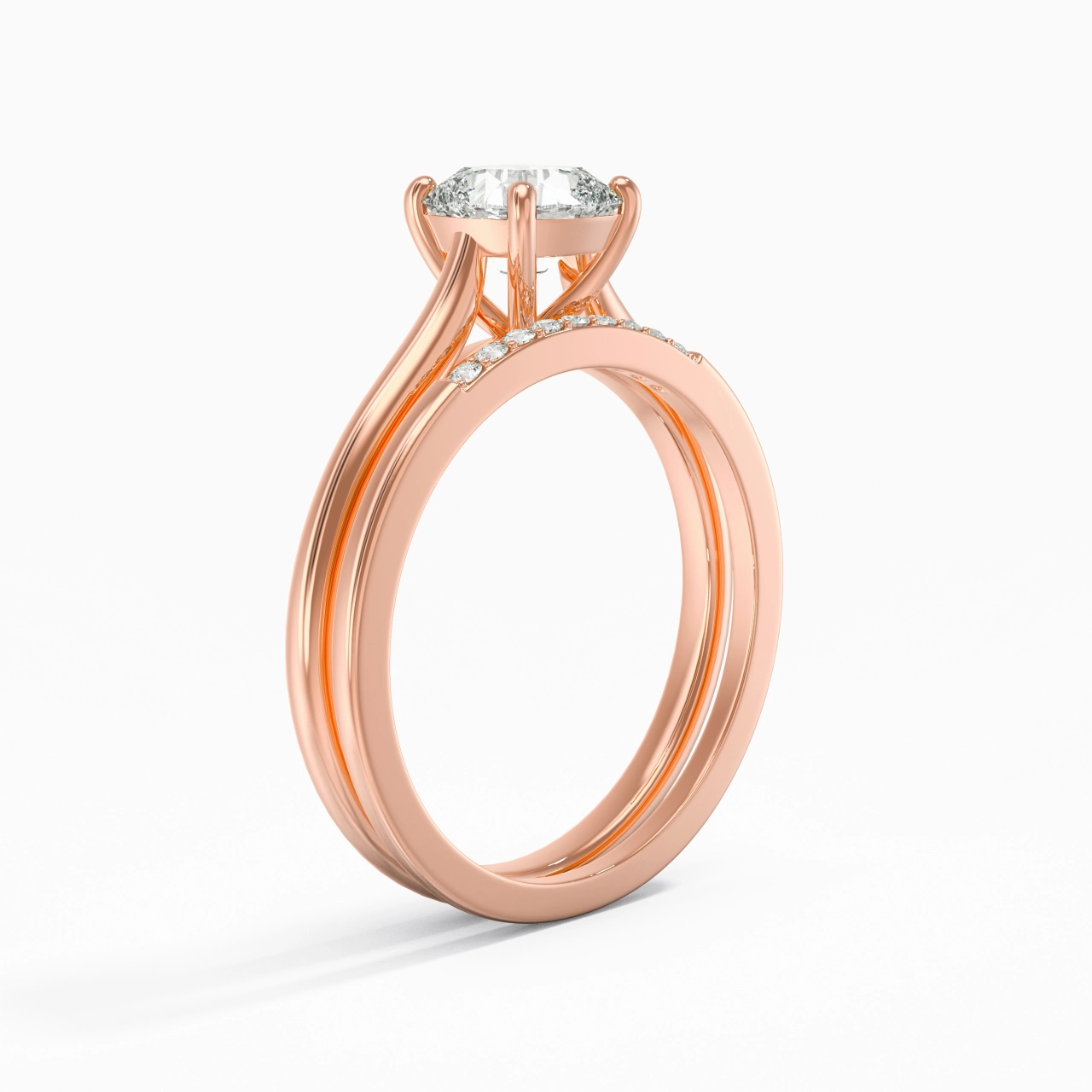Moissanite Wedding Ring Set