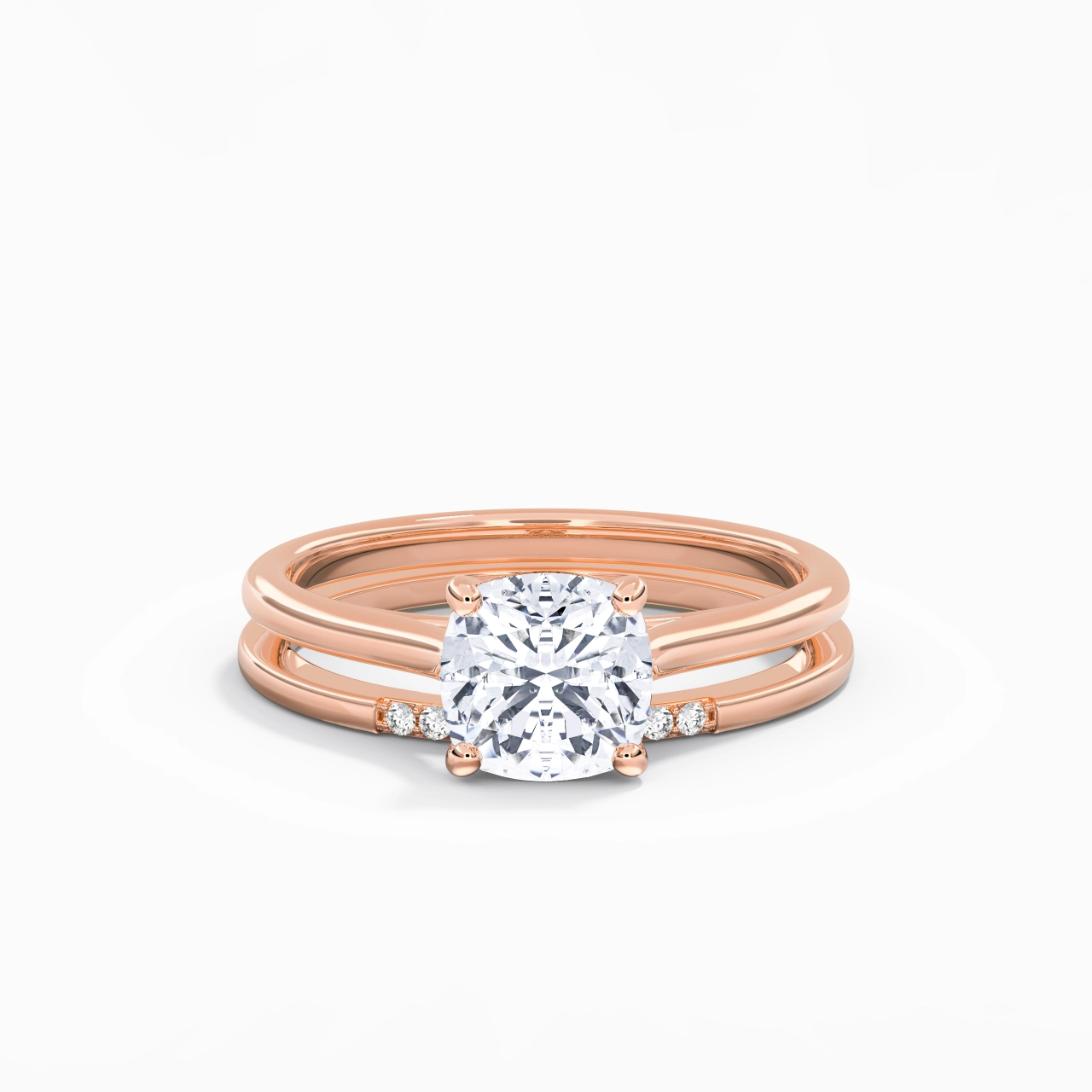 Moissanite Wedding Ring Set
