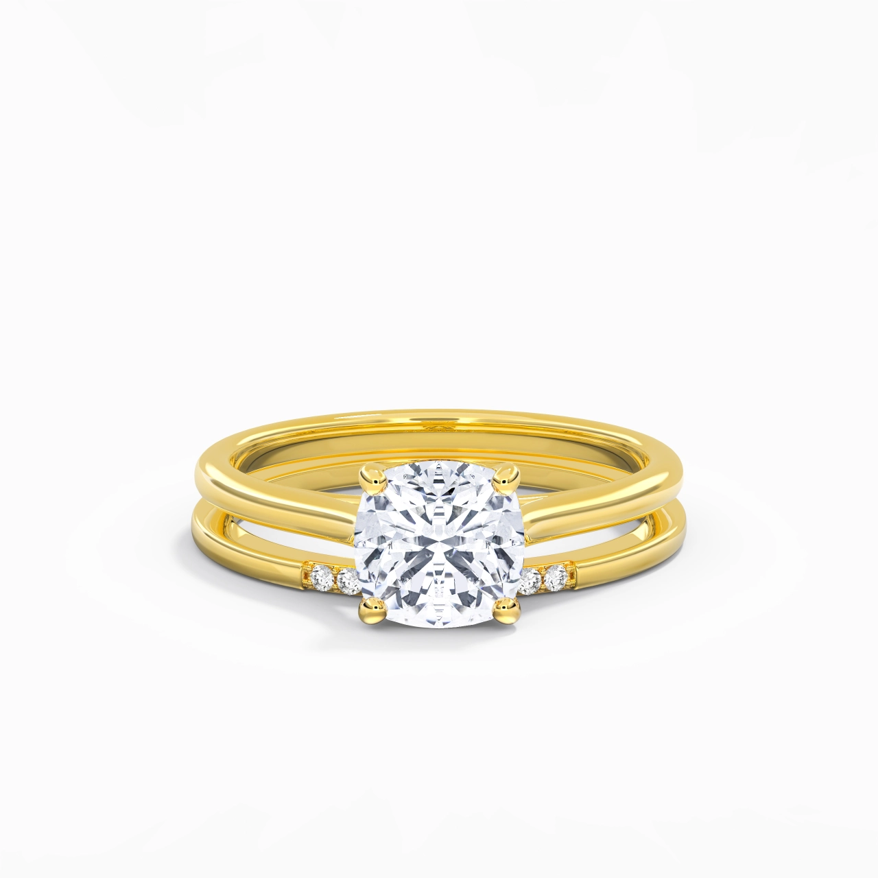 Moissanite Wedding Ring Set