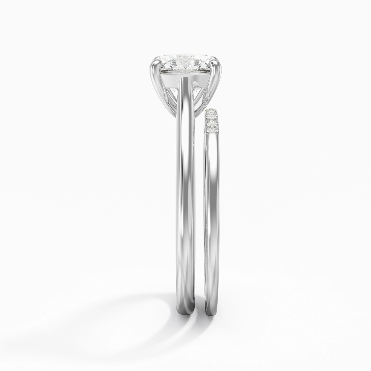 Moissanite Wedding Ring Set
