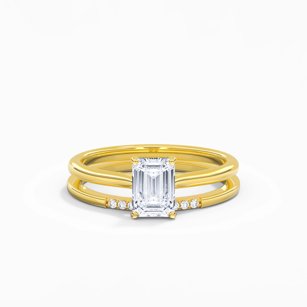 Moissanite Wedding Ring Set