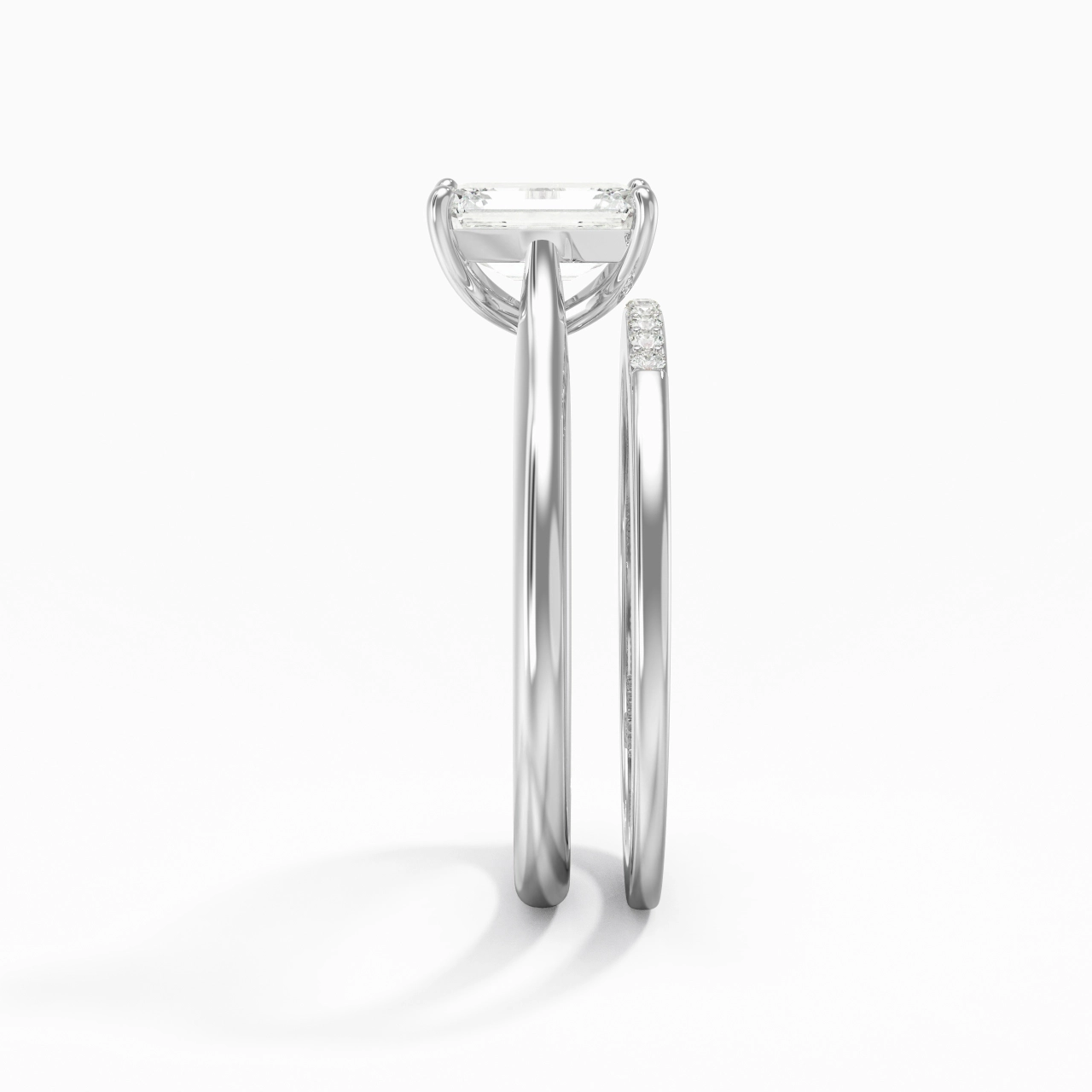 Moissanite Wedding Ring Set