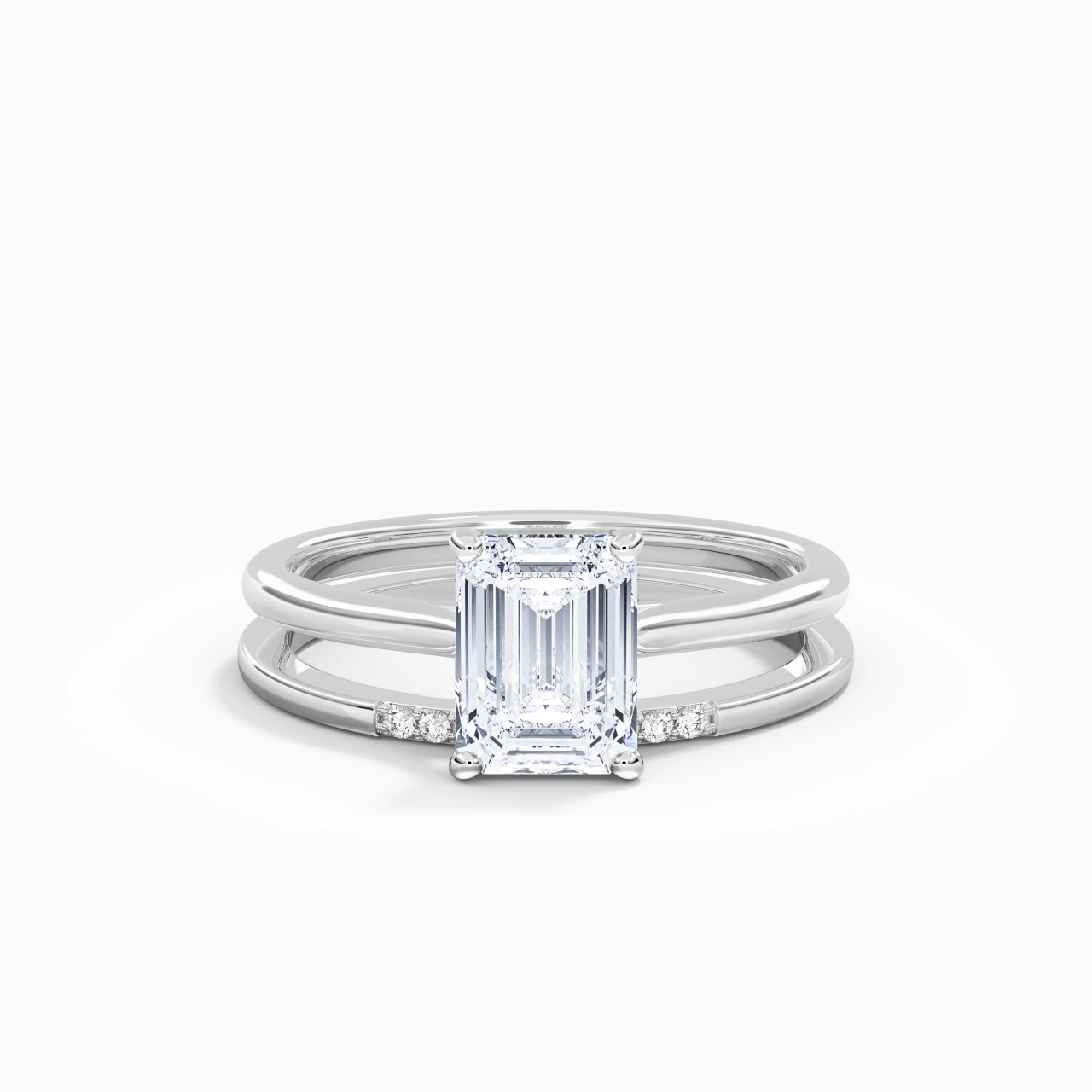 Moissanite Wedding Ring Set
