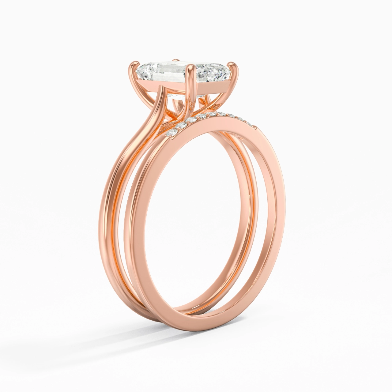 Moissanite Ensemble d'alliances