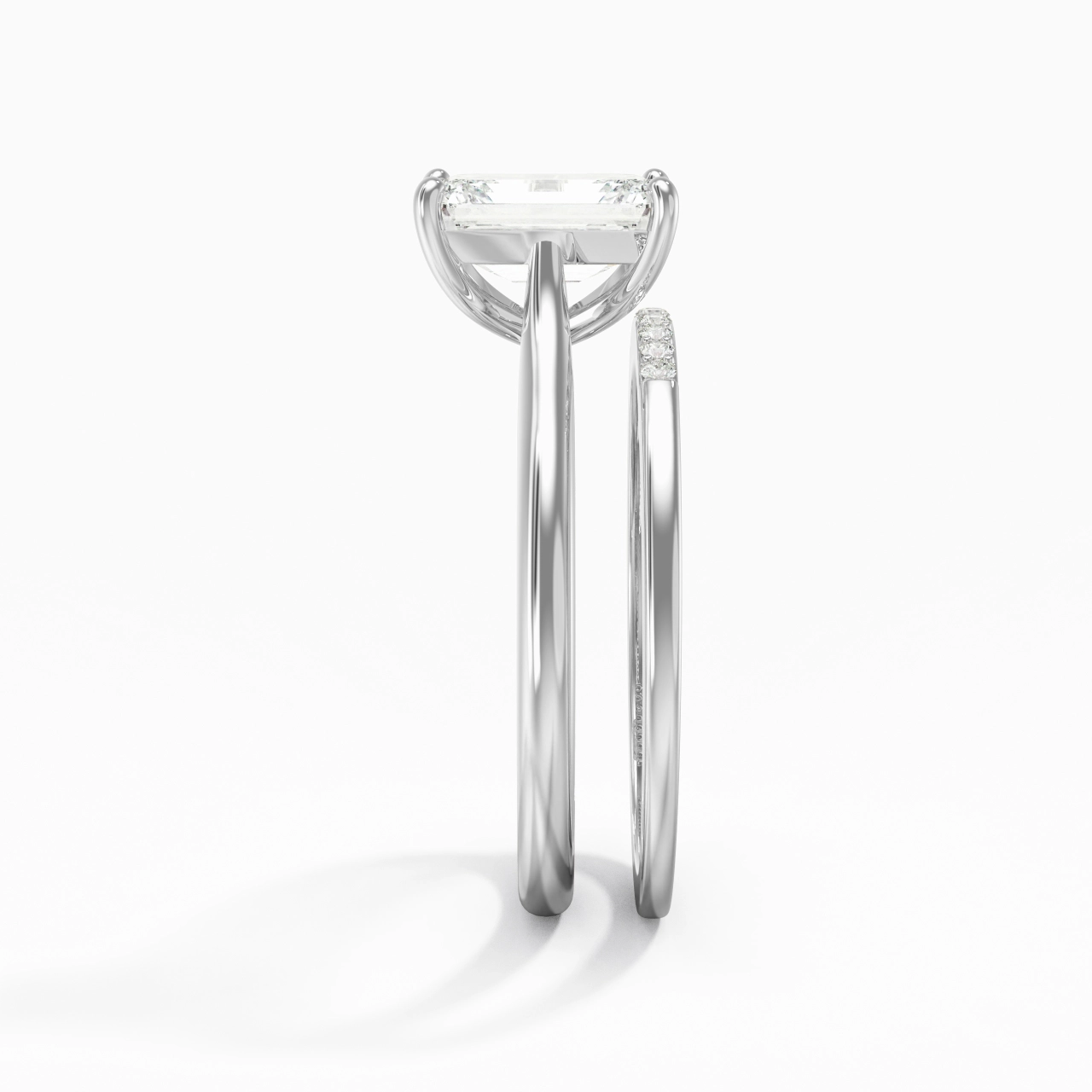 Moissanite Wedding Ring Set