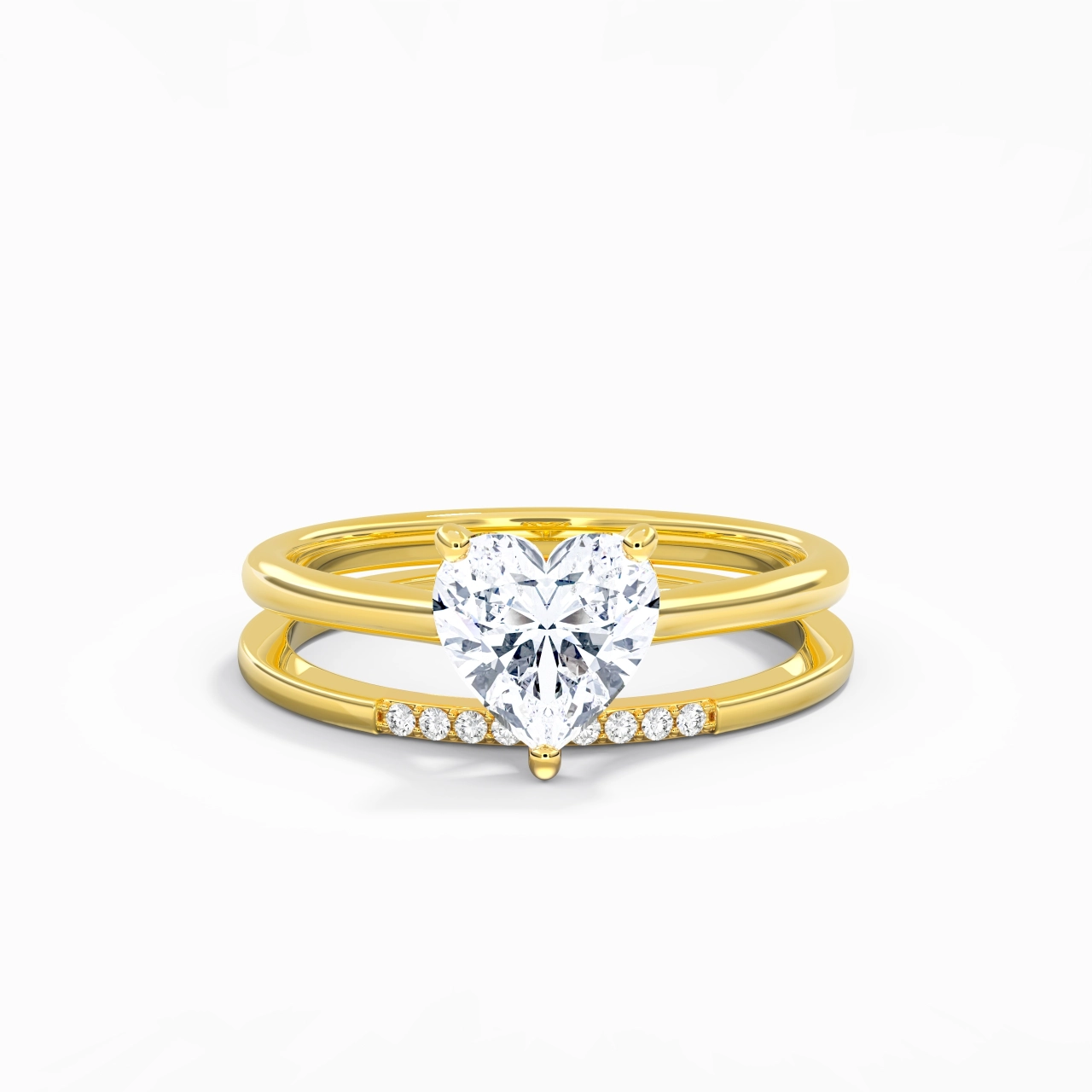Moissanite Wedding Ring Set