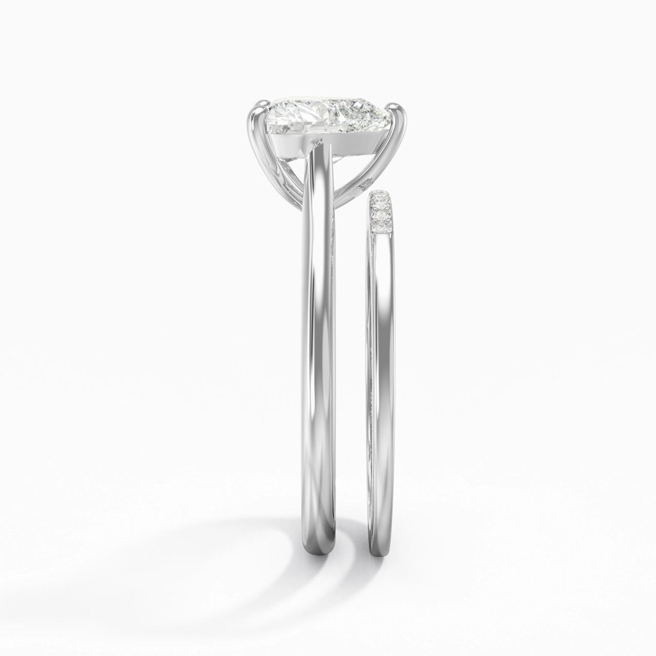 Moissanite Wedding Ring Set