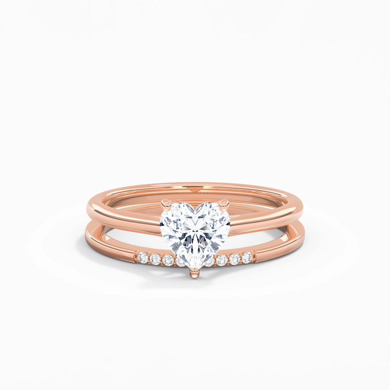 Moissanite Wedding Ring Set