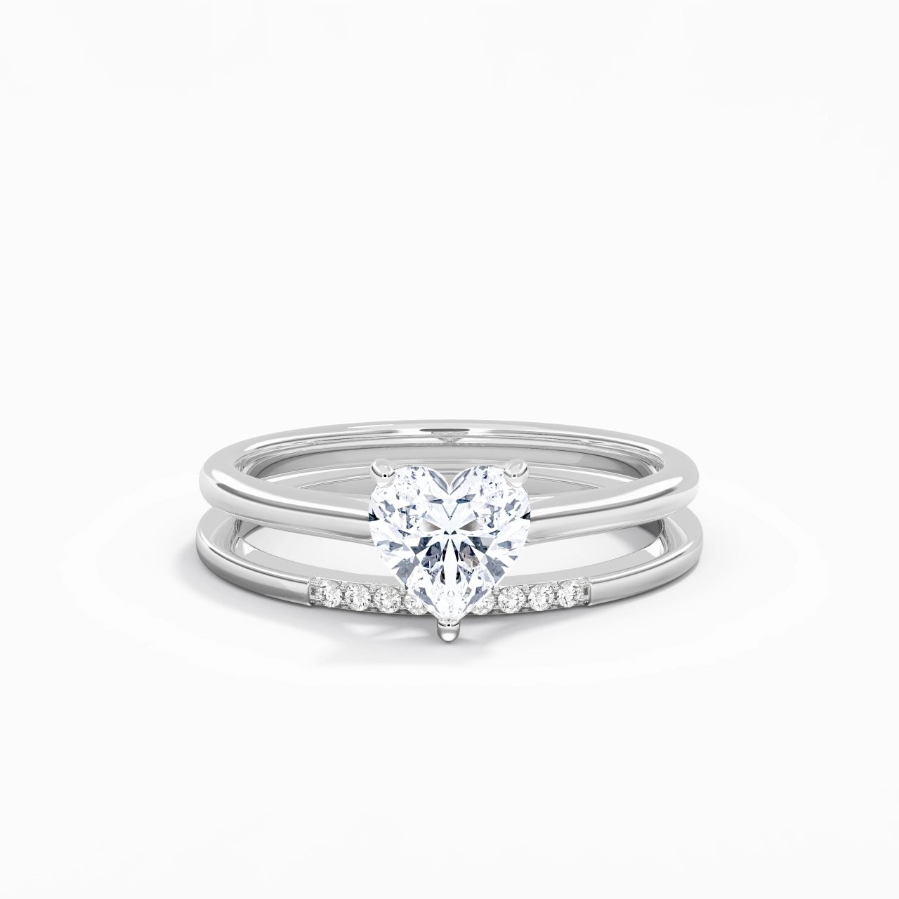 Moissanite Wedding Ring Set