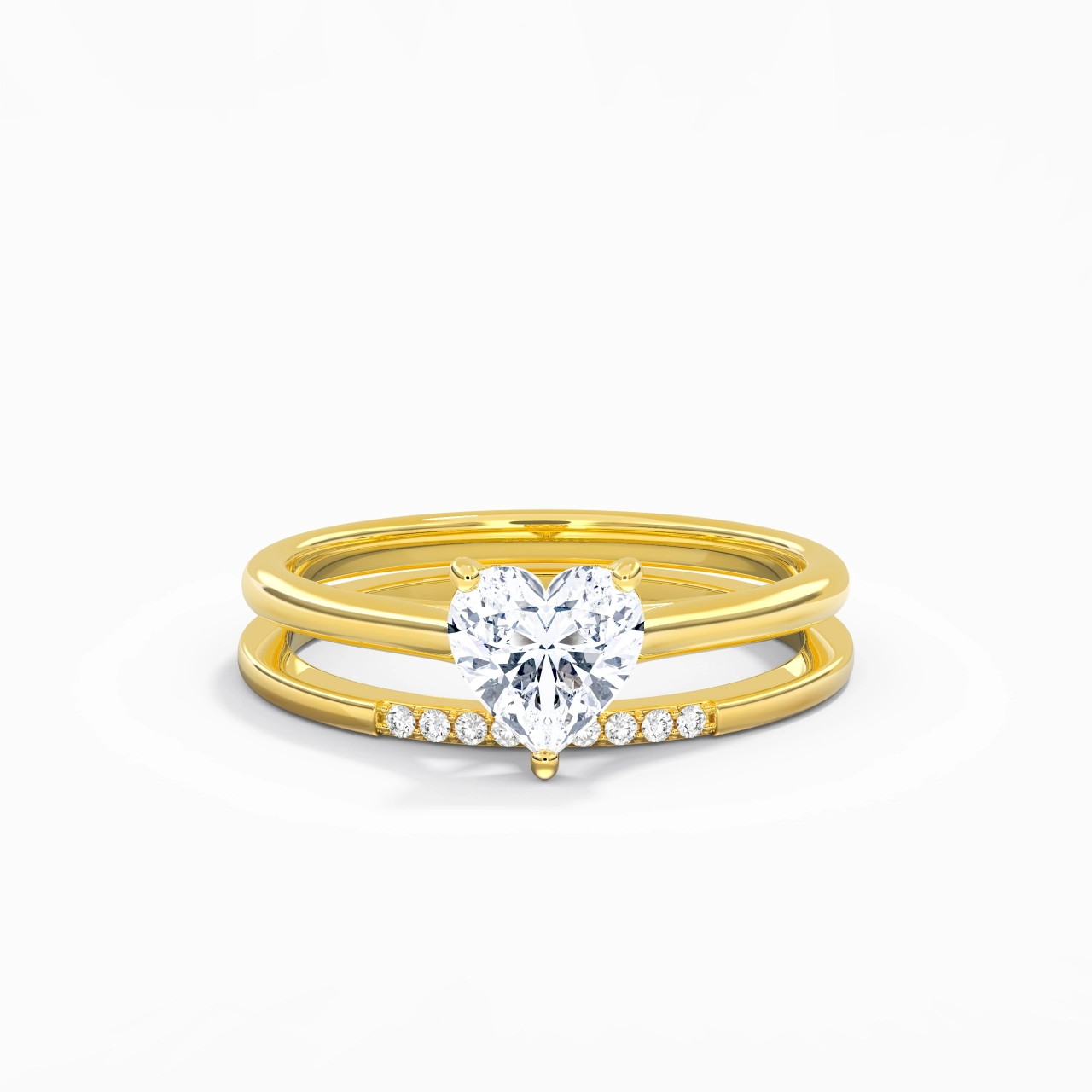 Moissanite Wedding Ring Set