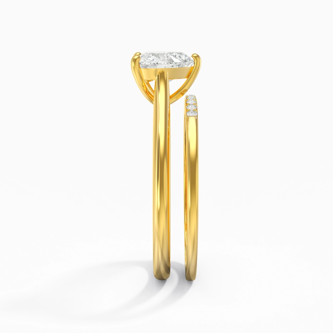 Moissanite Wedding Ring Set