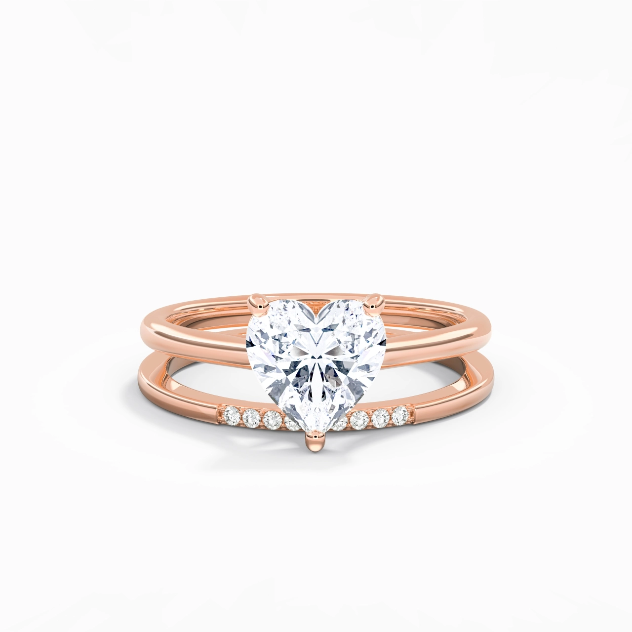 Moissanite Wedding Ring Set