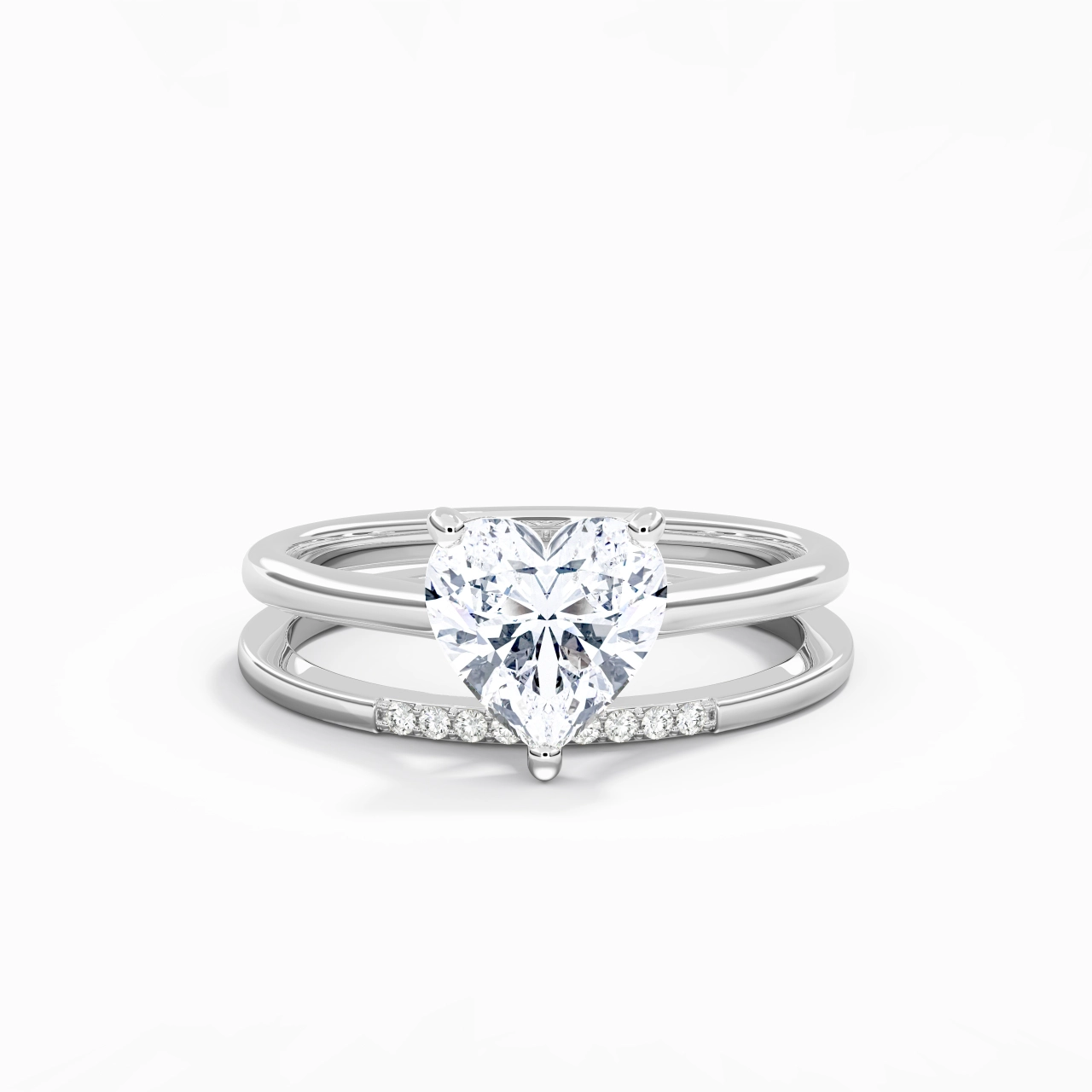 Moissanite Wedding Ring Set