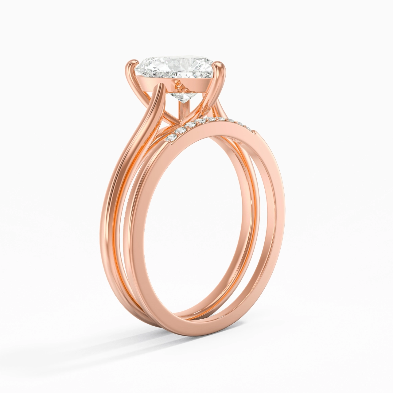 Moissanite Wedding Ring Set