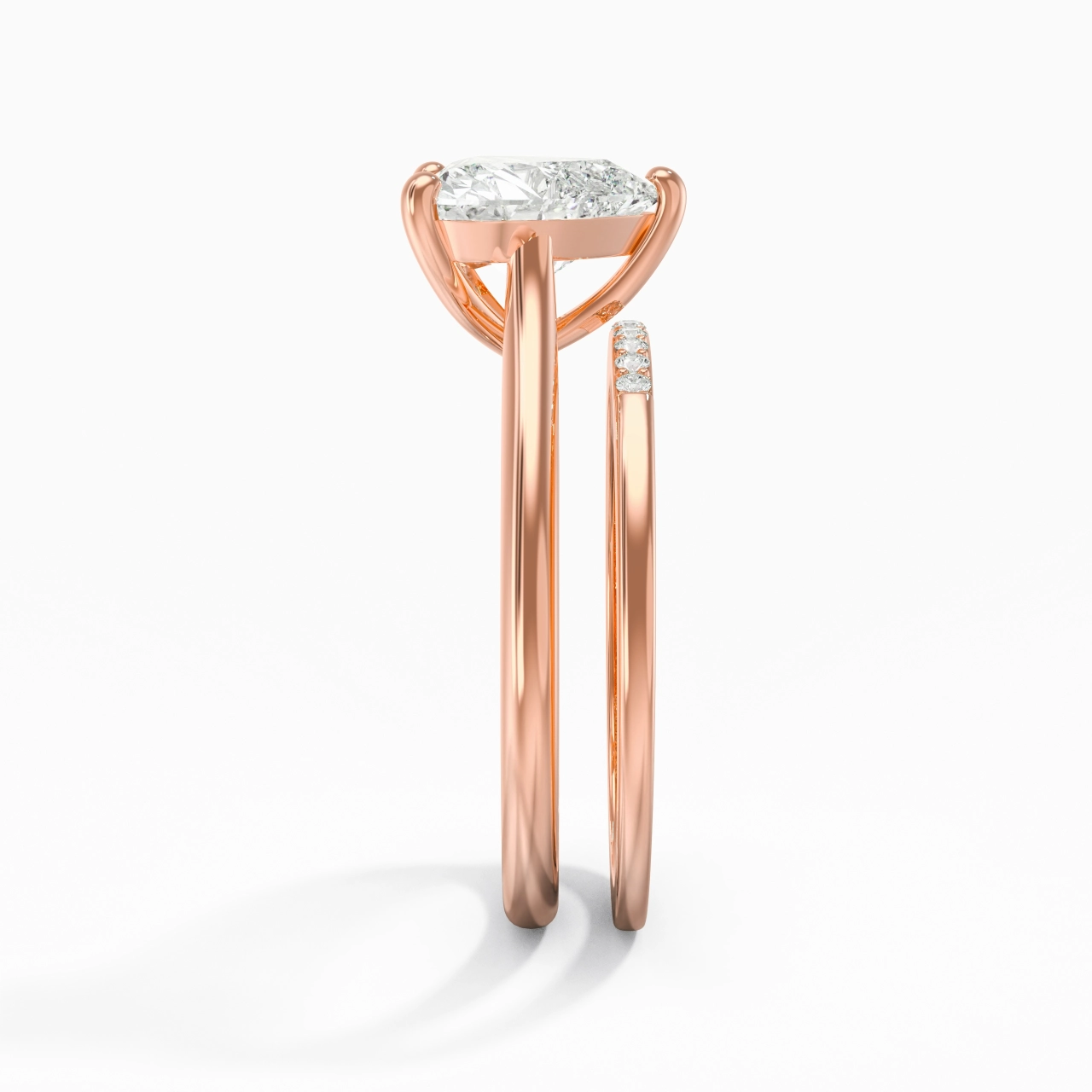 Moissanite Wedding Ring Set