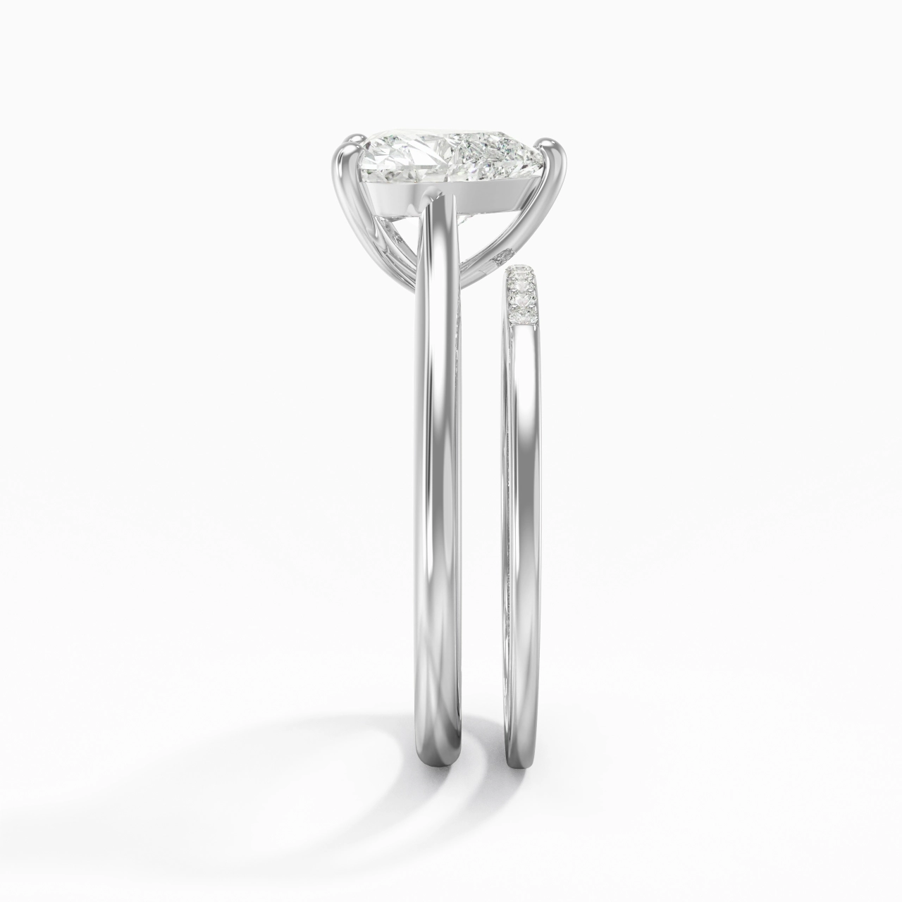 Moissanite Wedding Ring Set