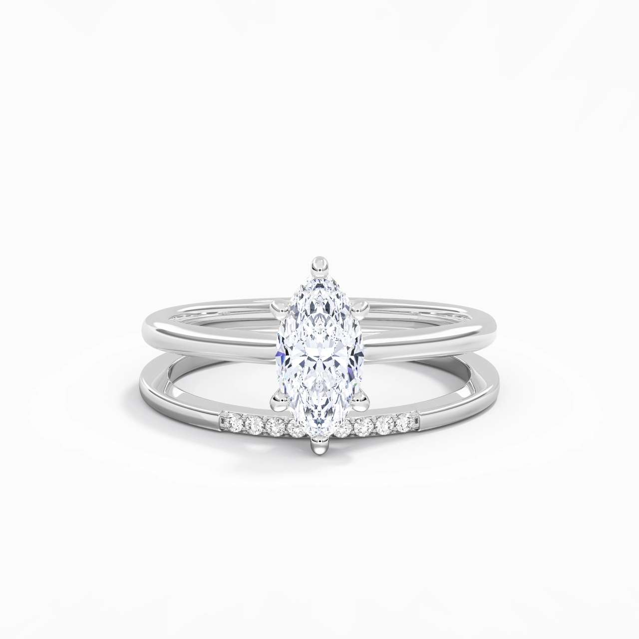 Moissanite Wedding Ring Set