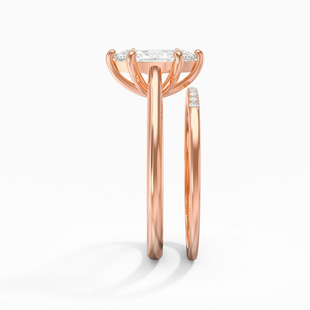 Moissanite Wedding Ring Set