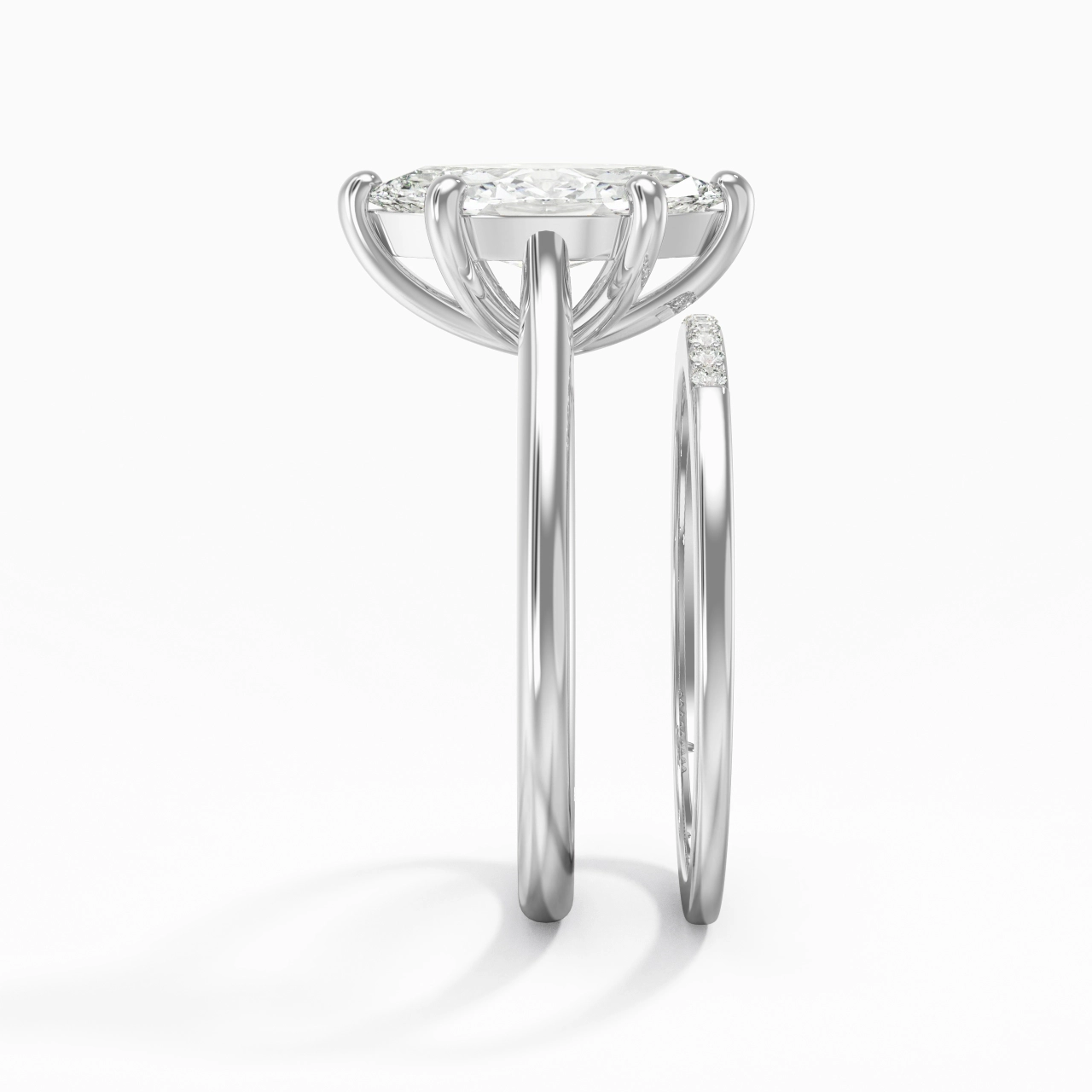 Moissanite Wedding Ring Set