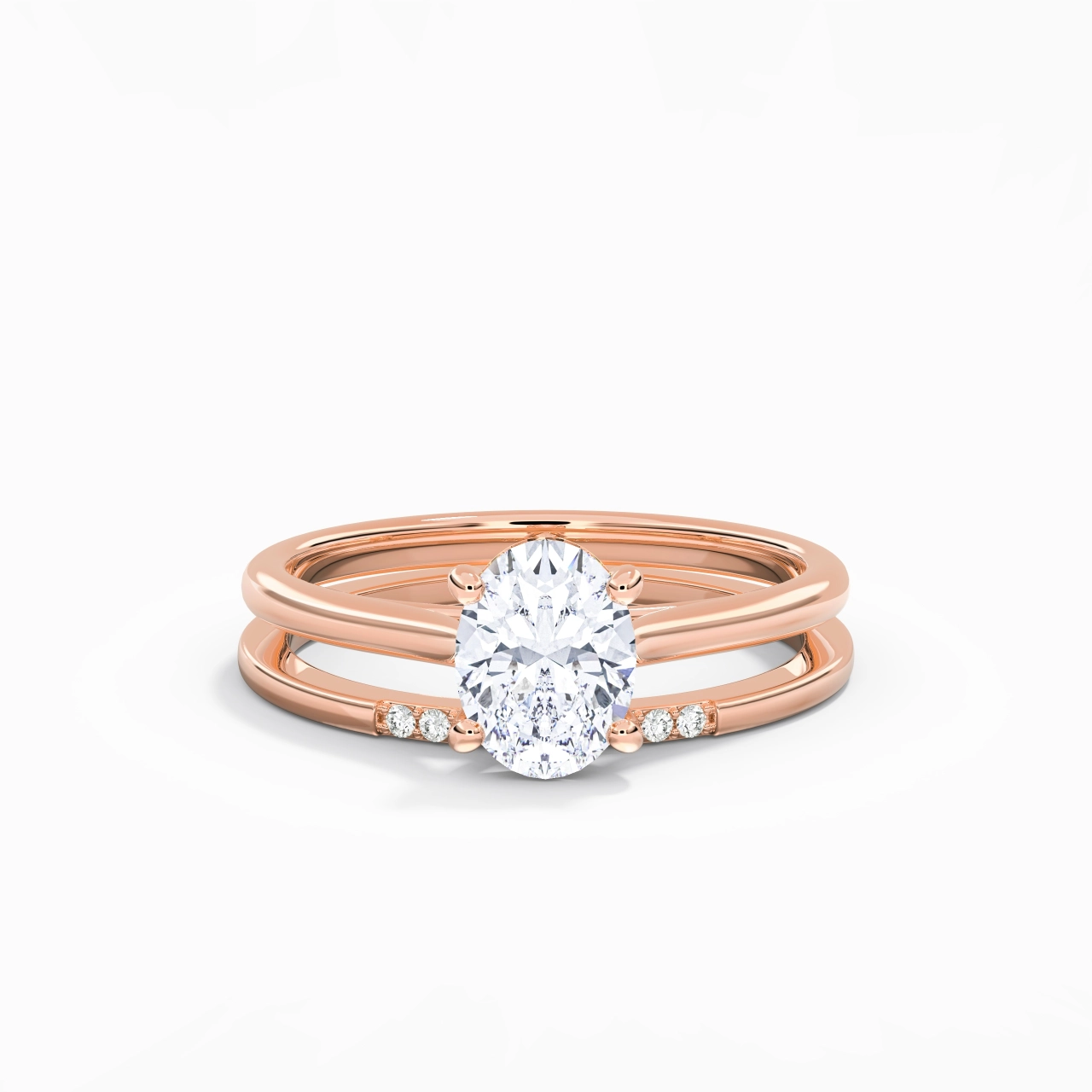 Moissanite Wedding Ring Set