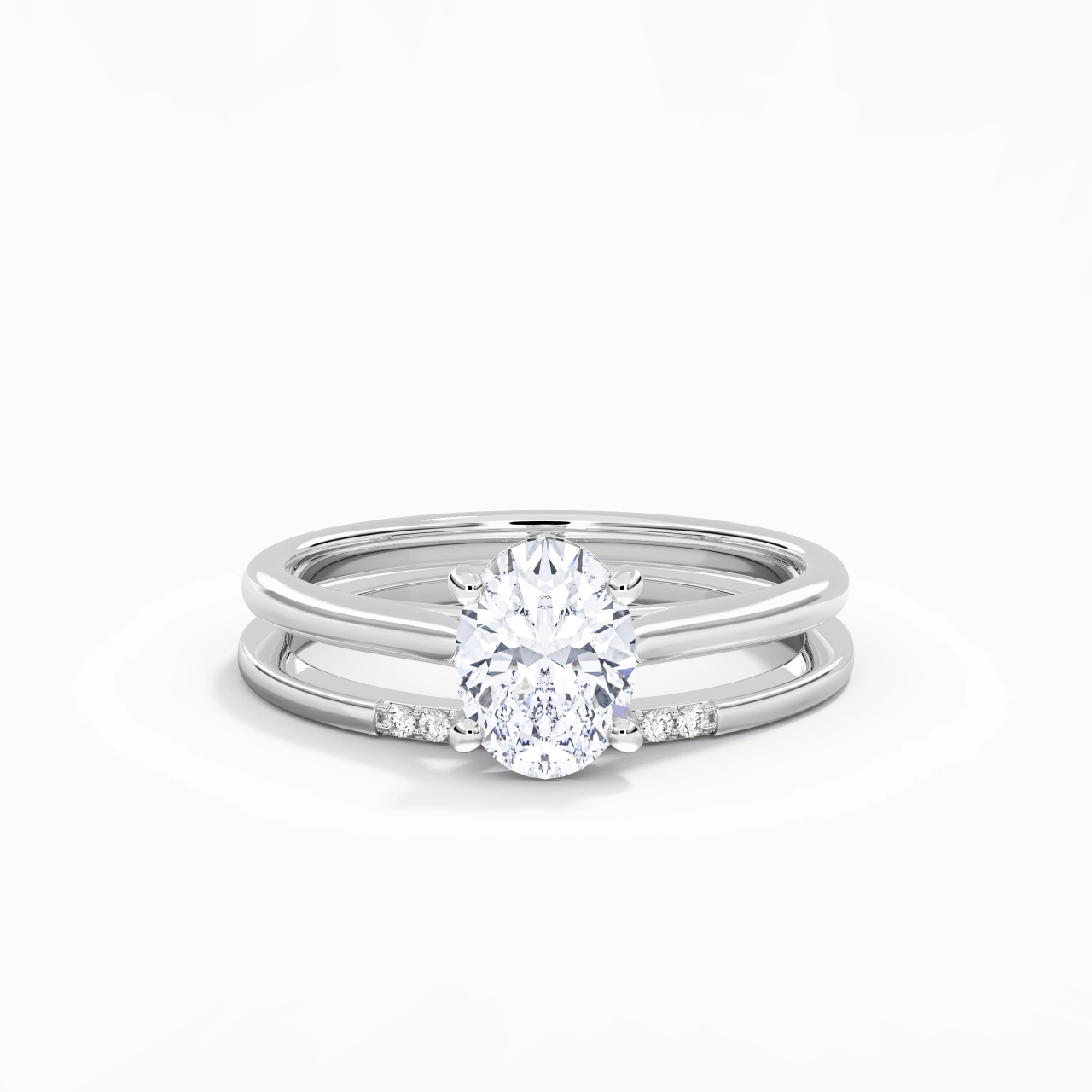 Moissanite Wedding Ring Set