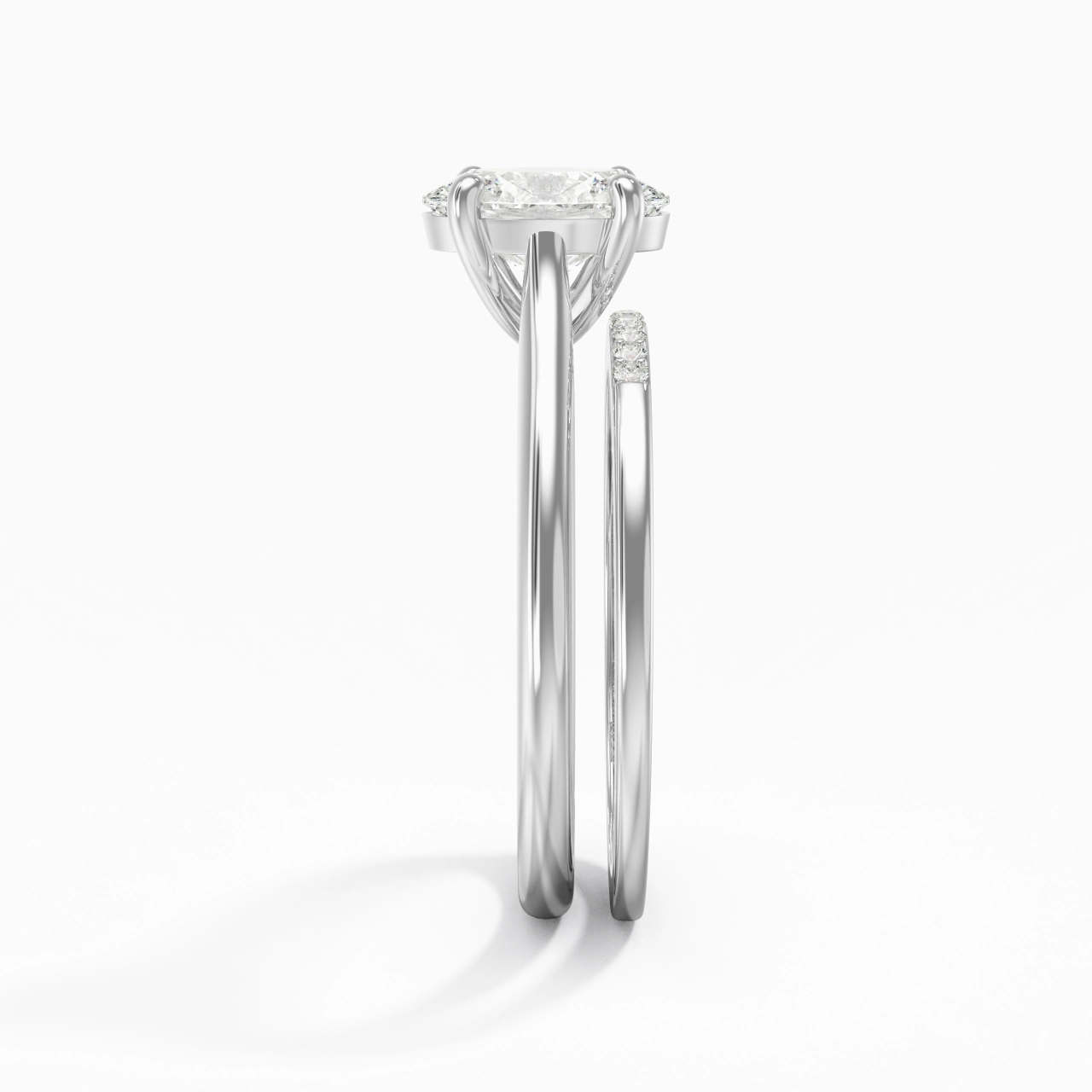Moissanite Wedding Ring Set