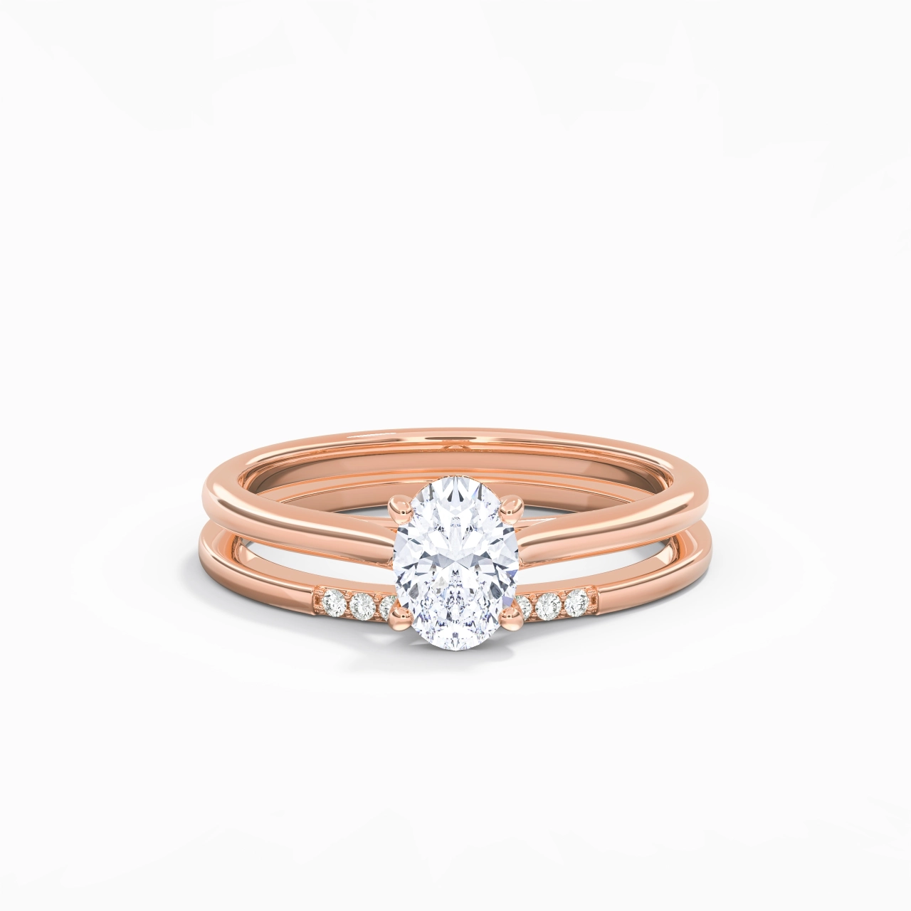 Moissanite Wedding Ring Set