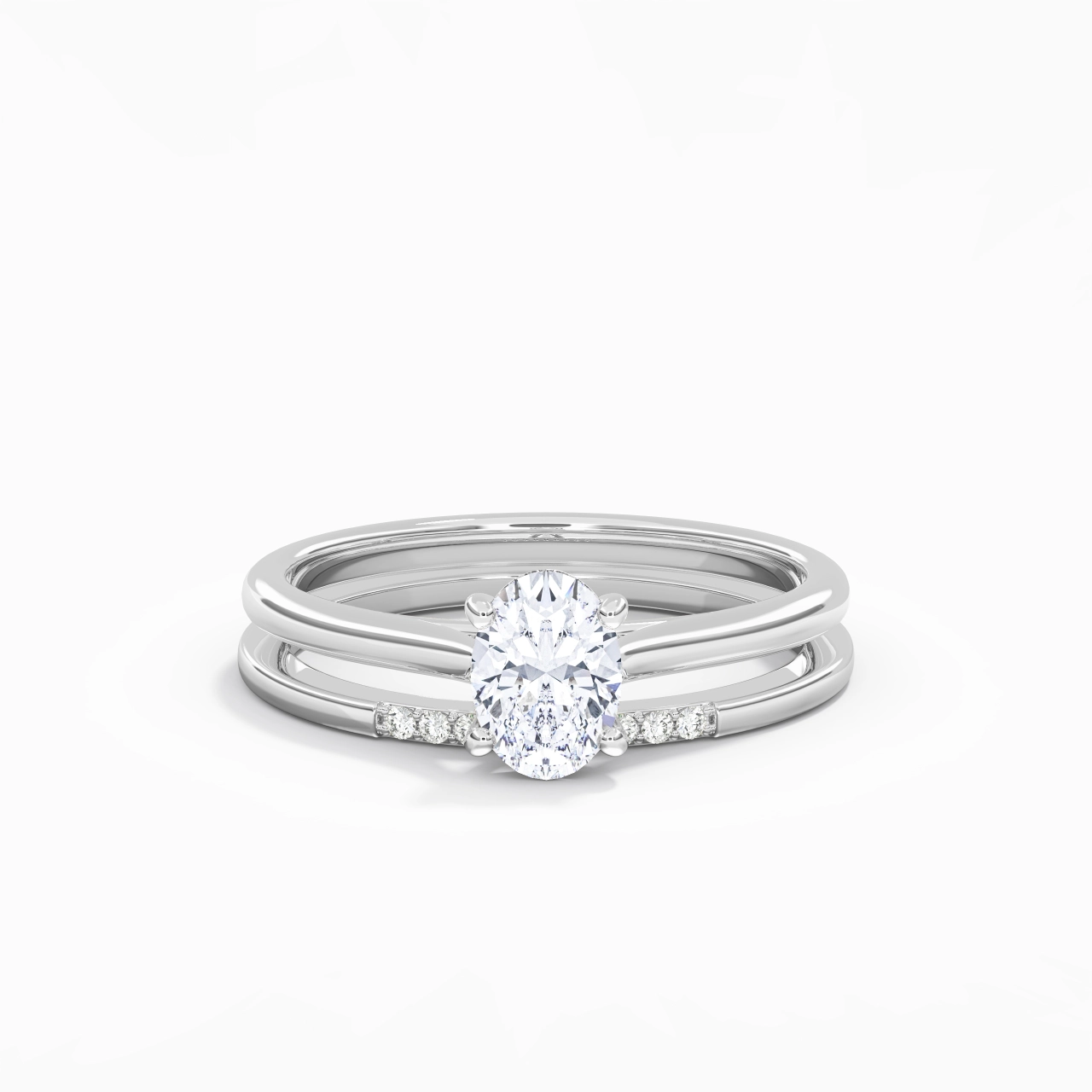 Moissanite Wedding Ring Set