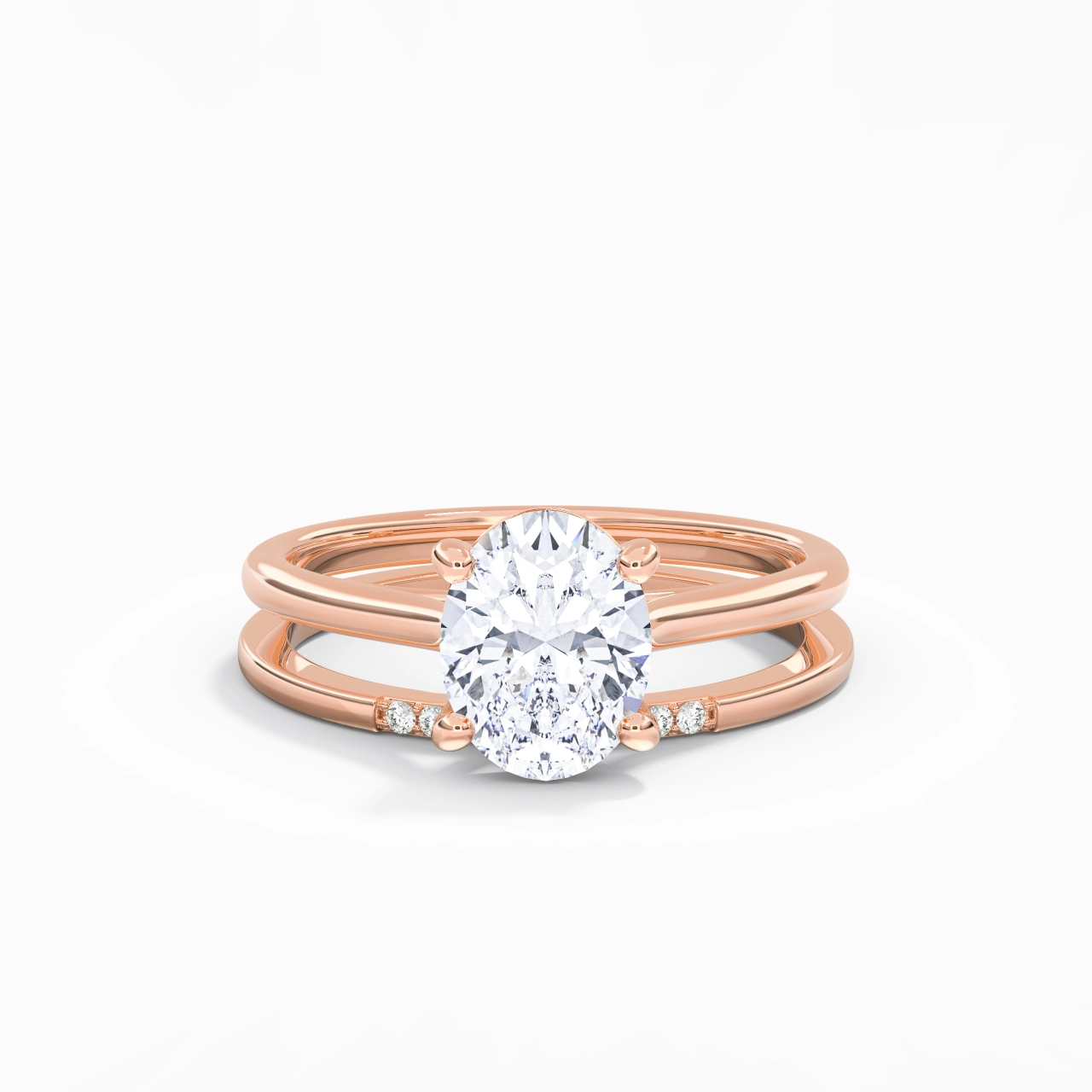 Moissanite Wedding Ring Set