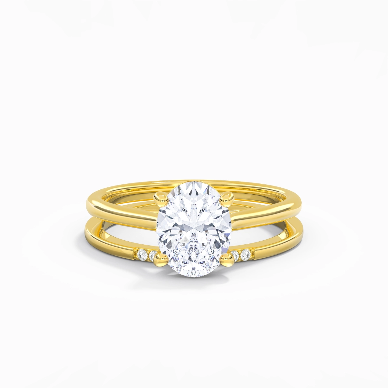 Moissanite Wedding Ring Set