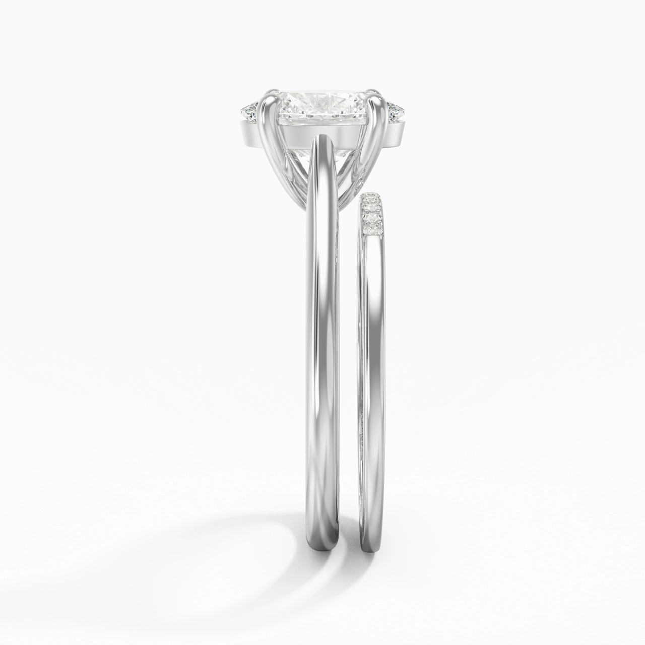 Moissanite Wedding Ring Set