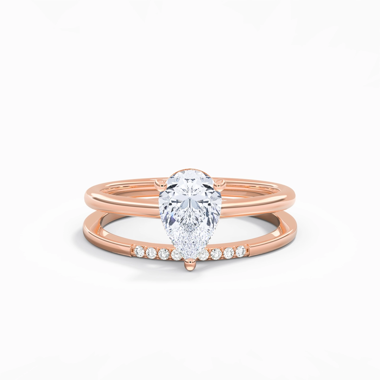 Moissanite Wedding Ring Set