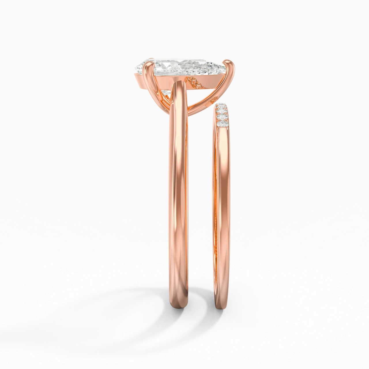 Moissanite Wedding Ring Set