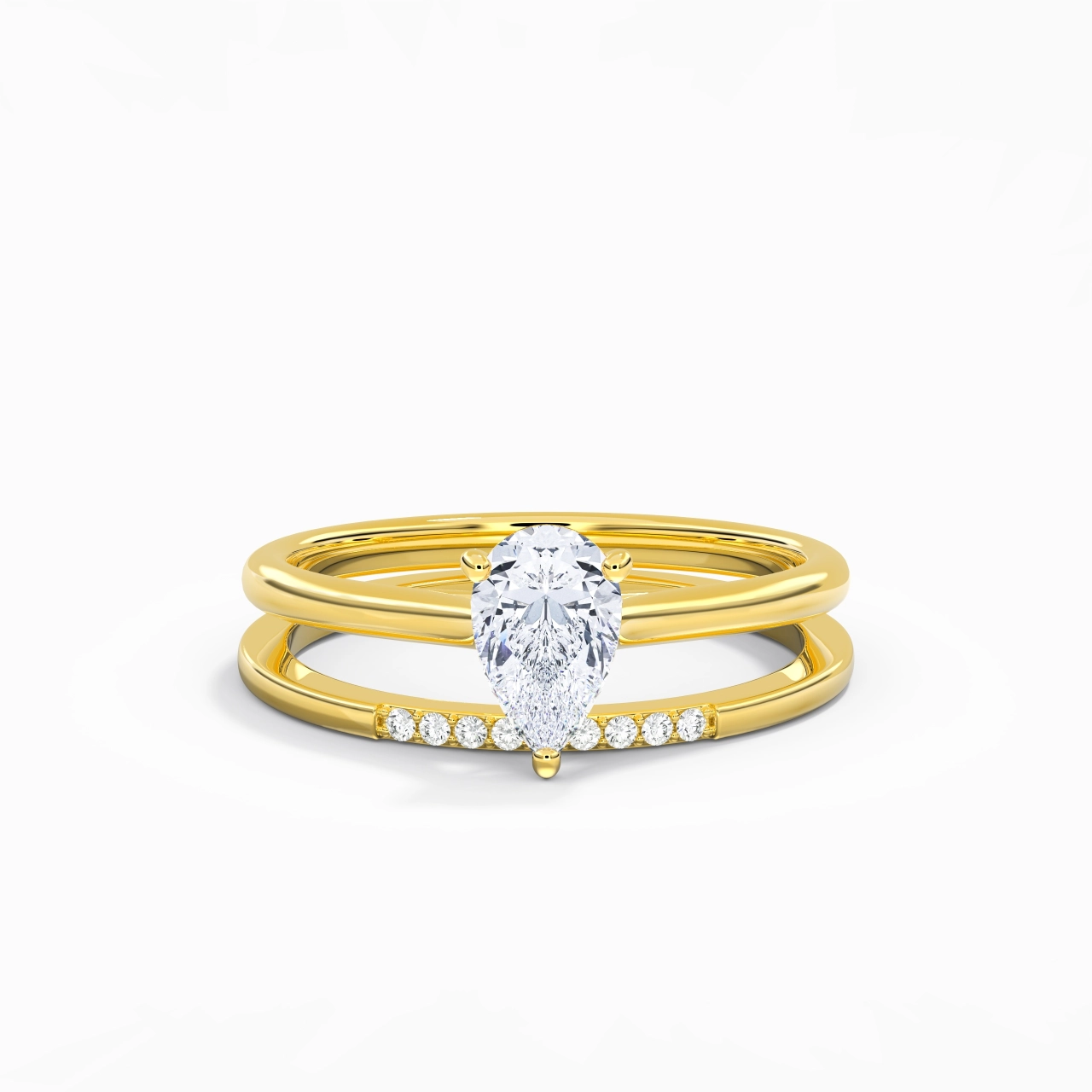 Moissanite Wedding Ring Set