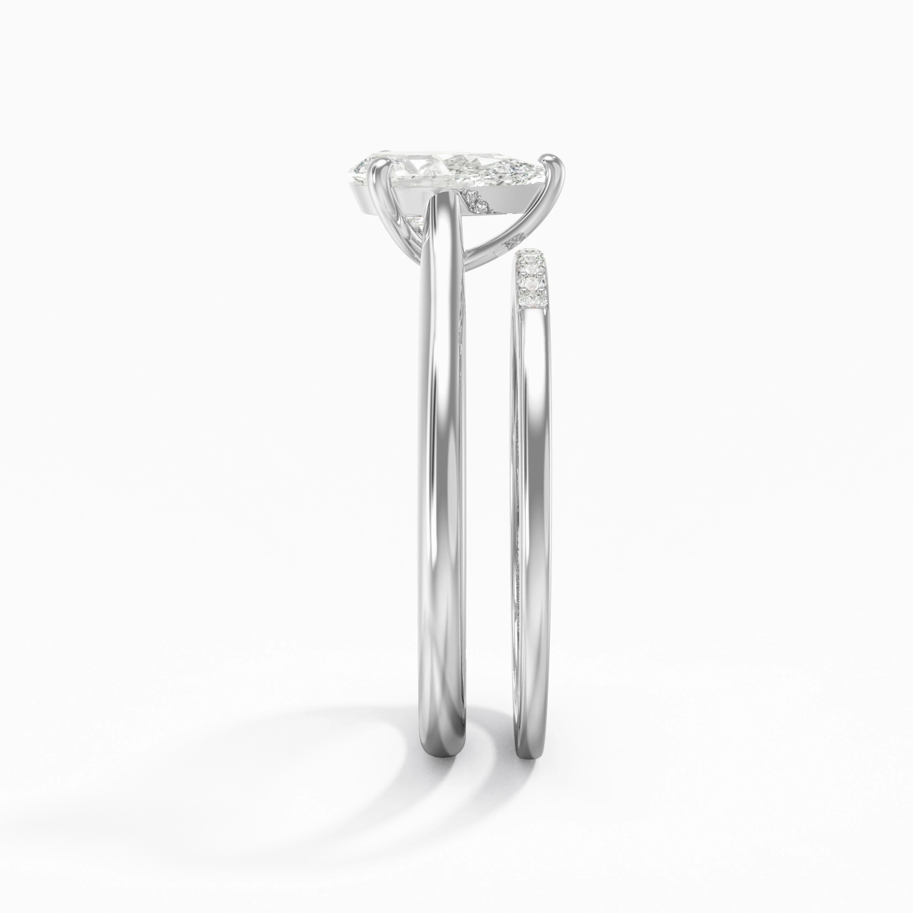 Moissanite Wedding Ring Set