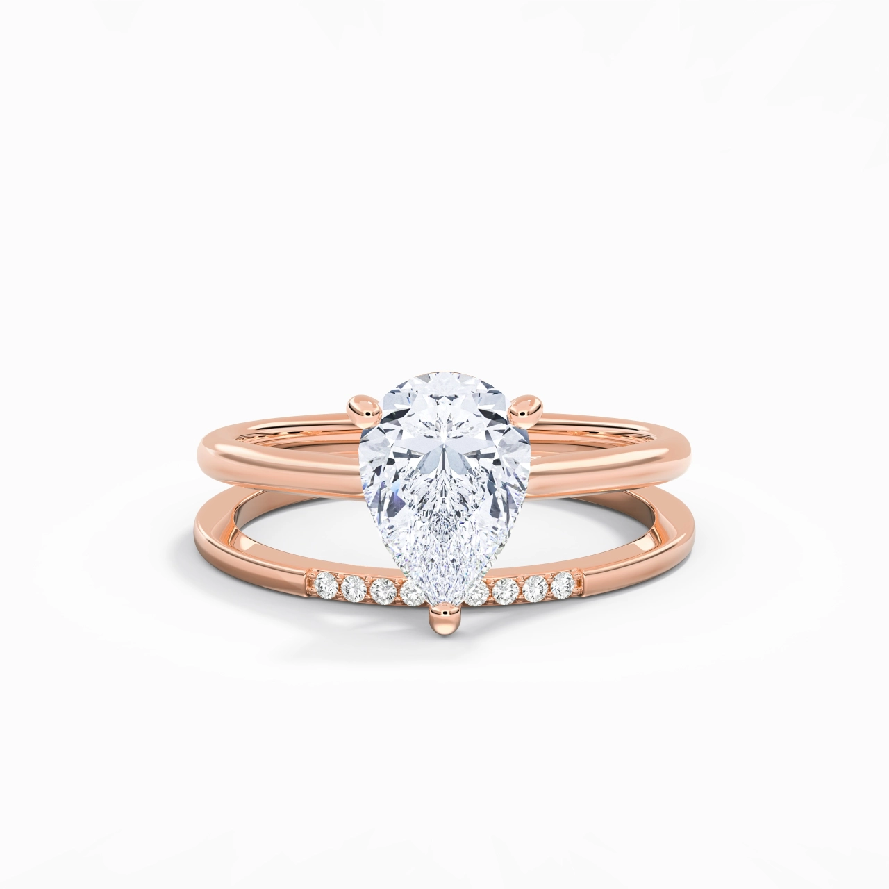 Moissanite Wedding Ring Set