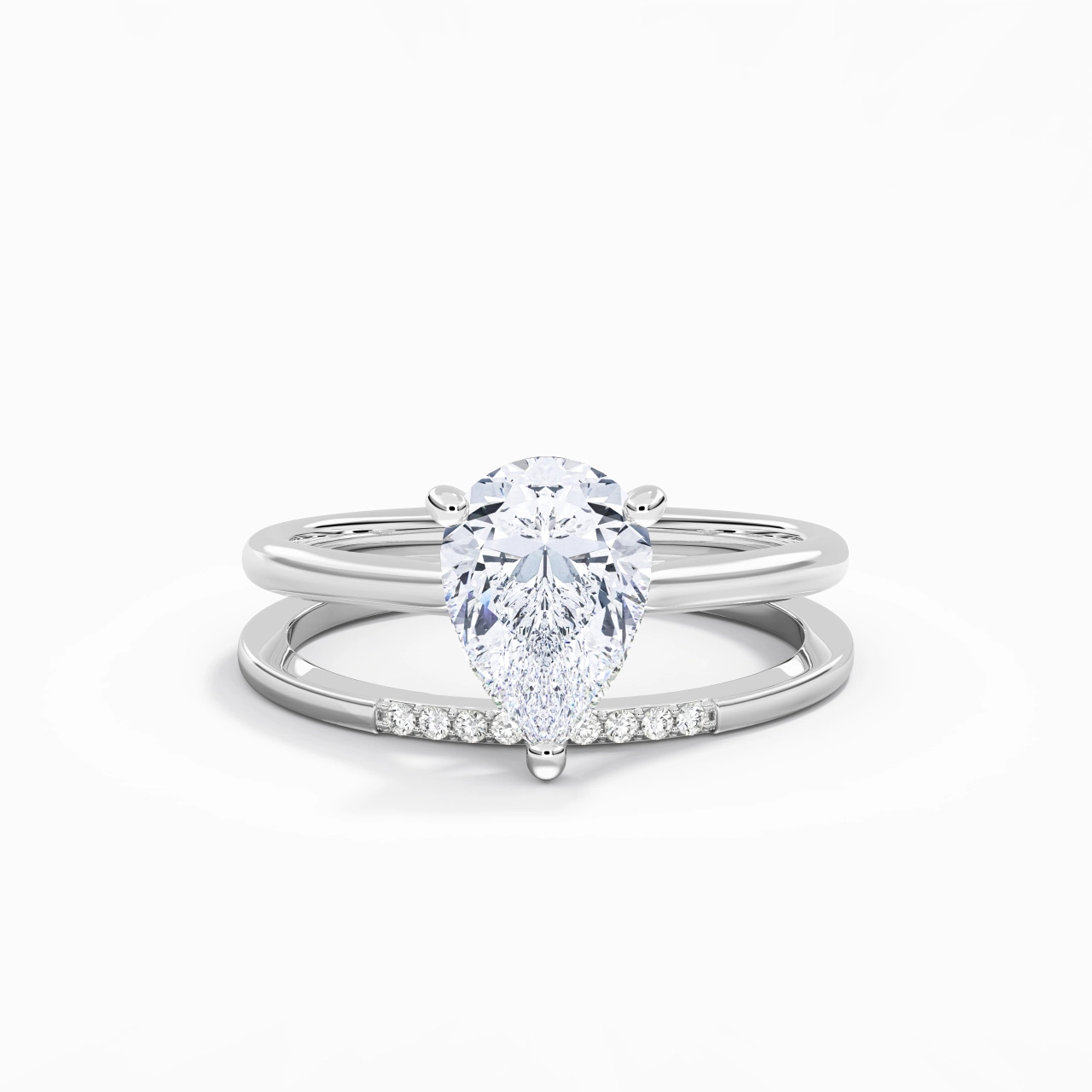 Moissanite Wedding Ring Set