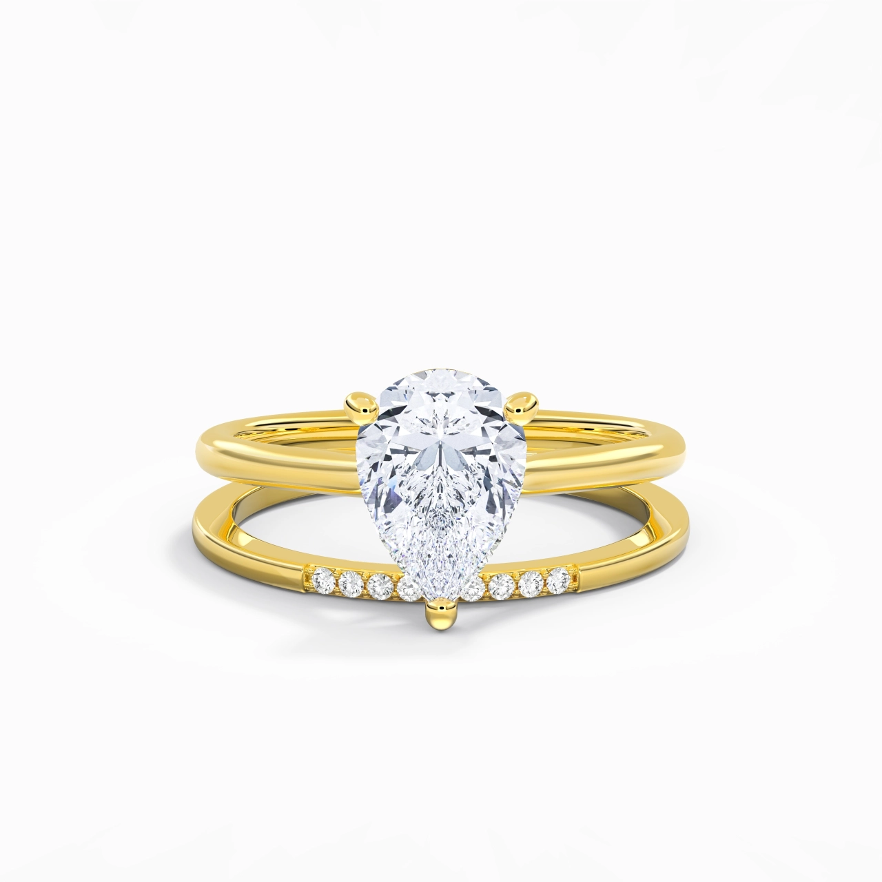 Moissanite Wedding Ring Set