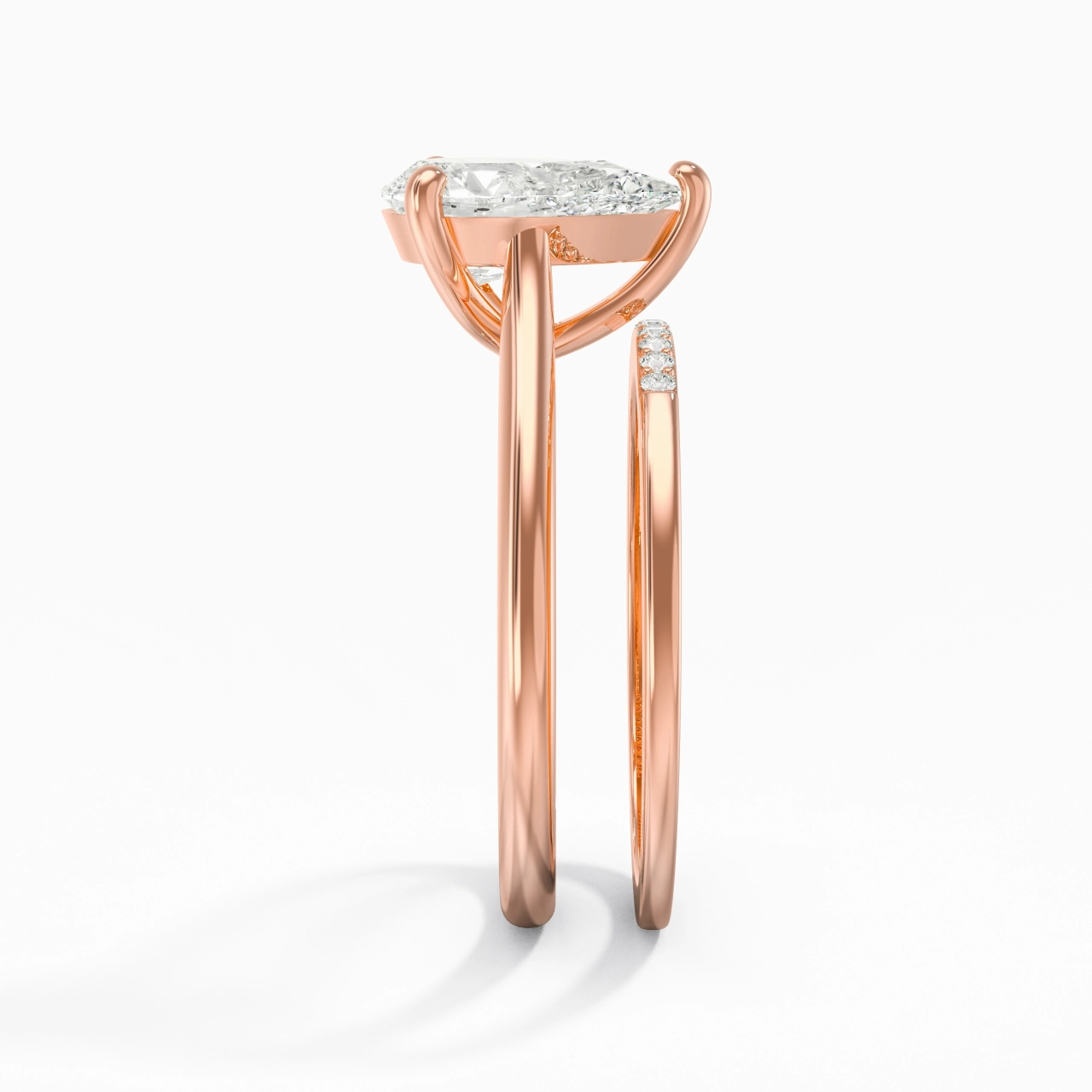 Moissanite Wedding Ring Set