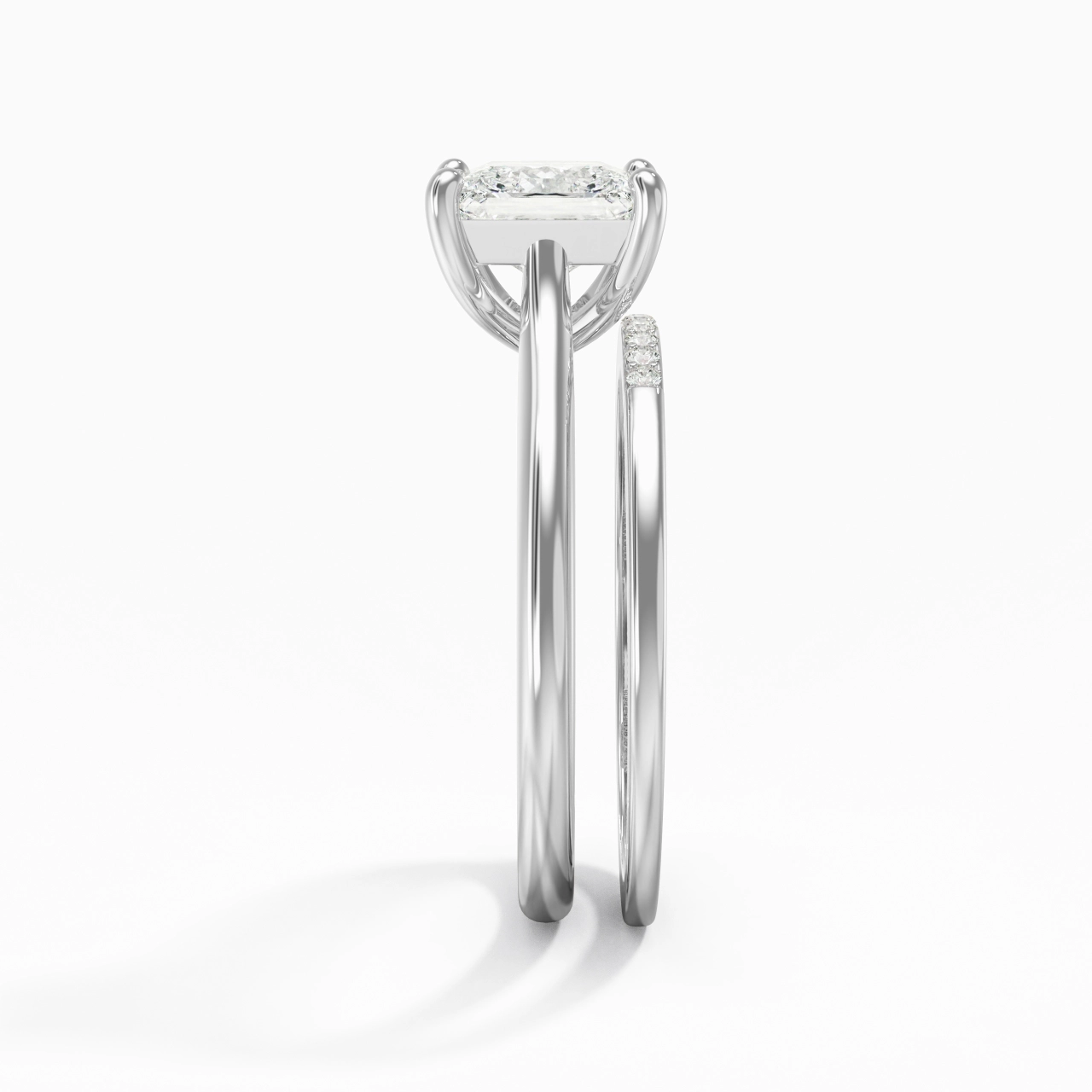 Moissanite Wedding Ring Set