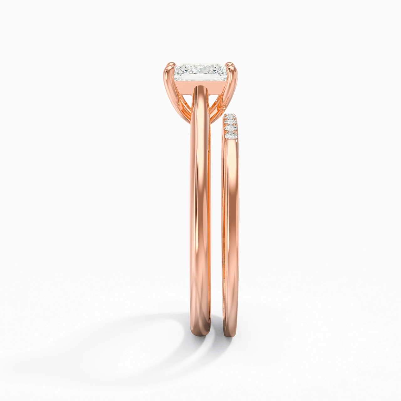 Moissanite Wedding Ring Set